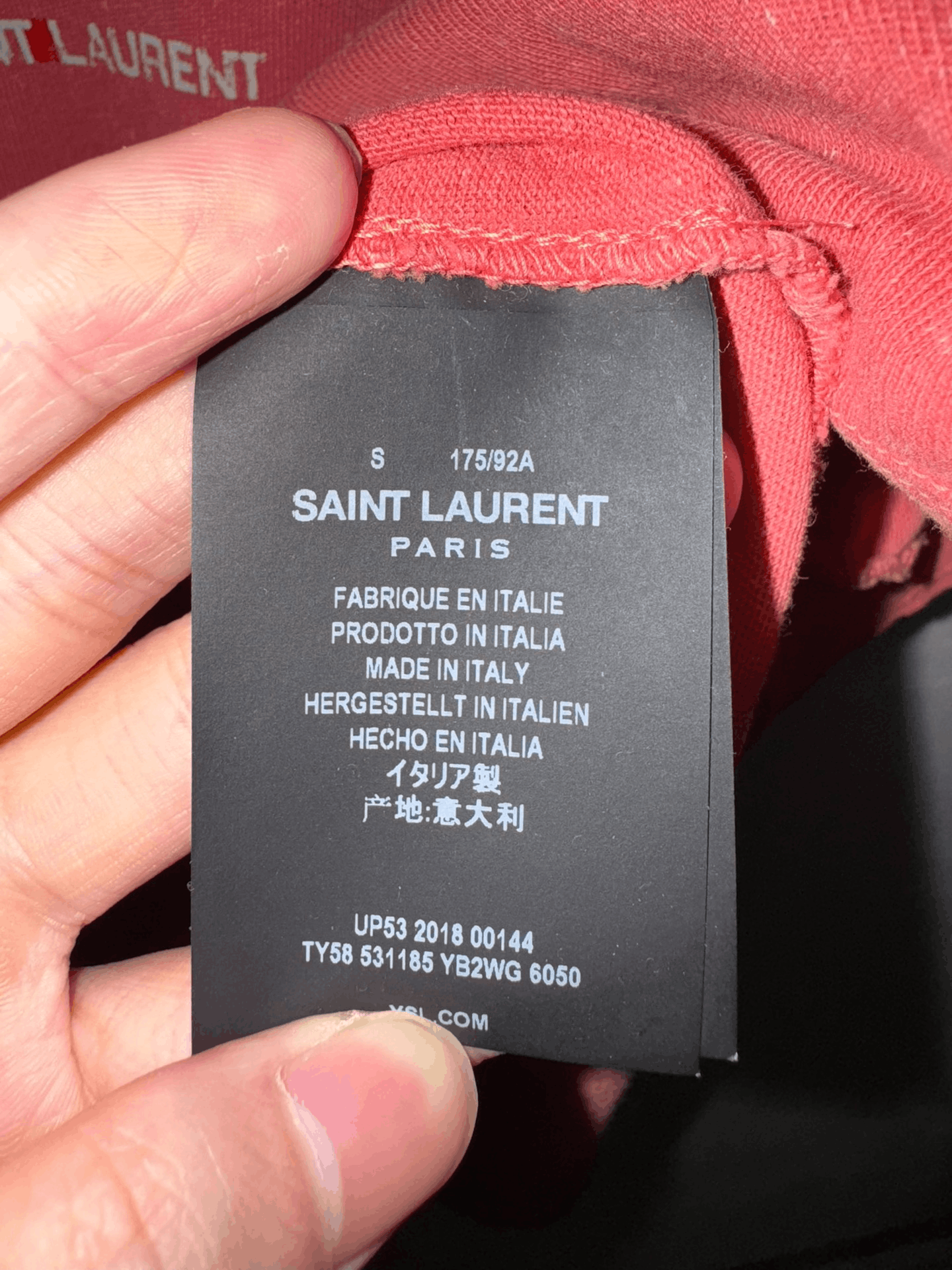 Saint Laurent Paris Saint Laurent Pink Logo T-Shirt Size S / US 4 / IT 40 - 8 Thumbnail