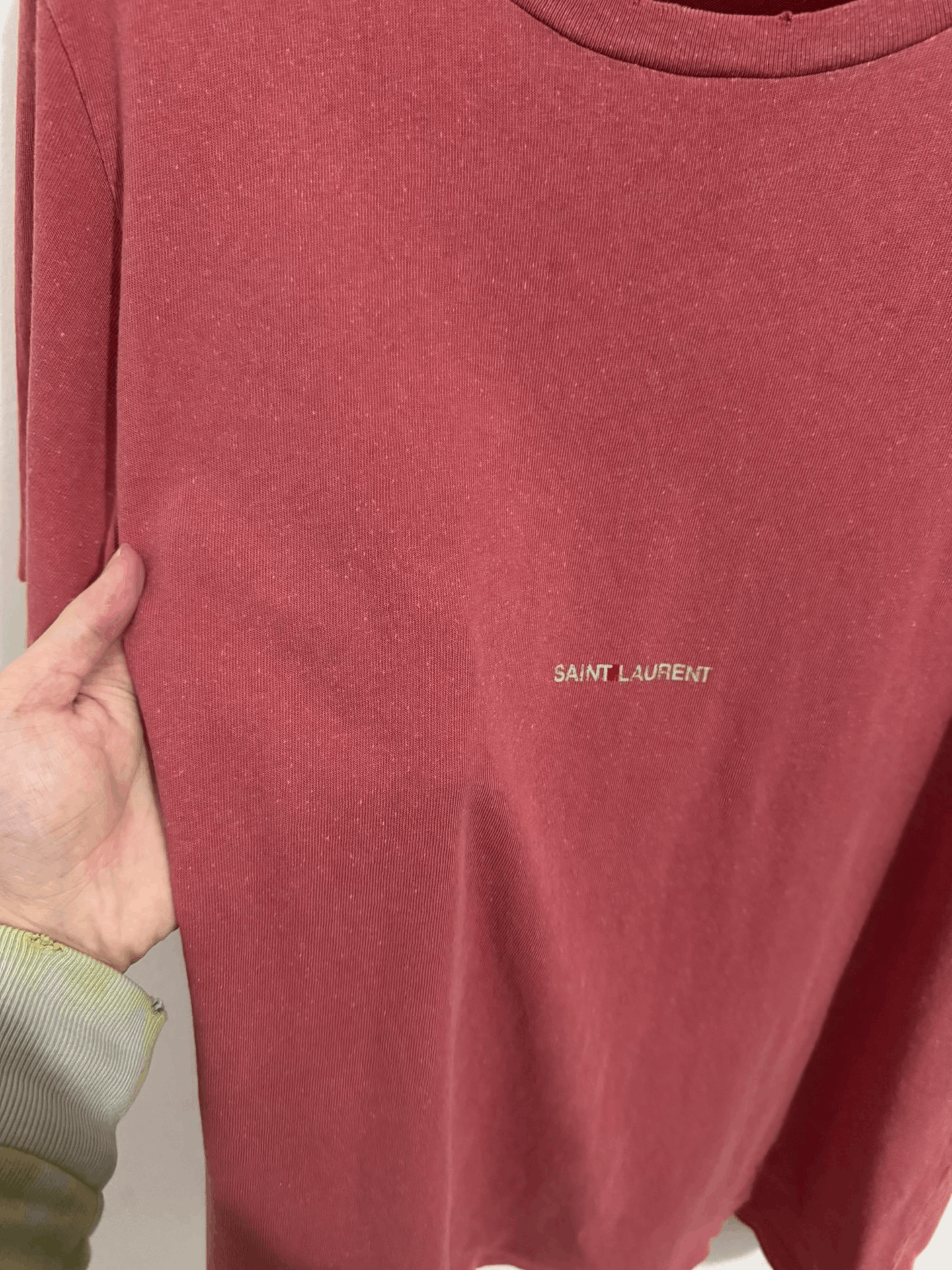 Saint Laurent Paris Saint Laurent Pink Logo T-Shirt Size S / US 4 / IT 40 - 4 Thumbnail