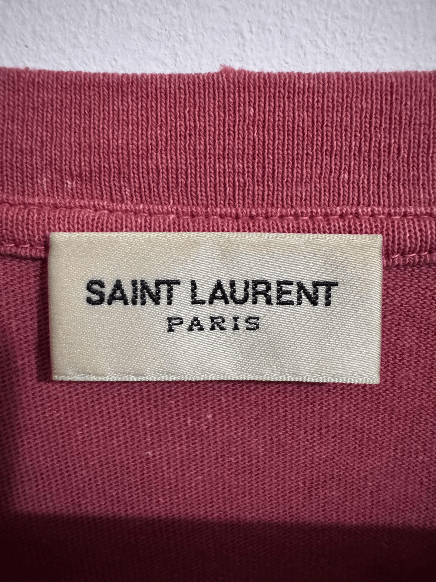 Saint Laurent Paris Saint Laurent Pink Logo T-Shirt Size S / US 4 / IT 40 - 7 Thumbnail