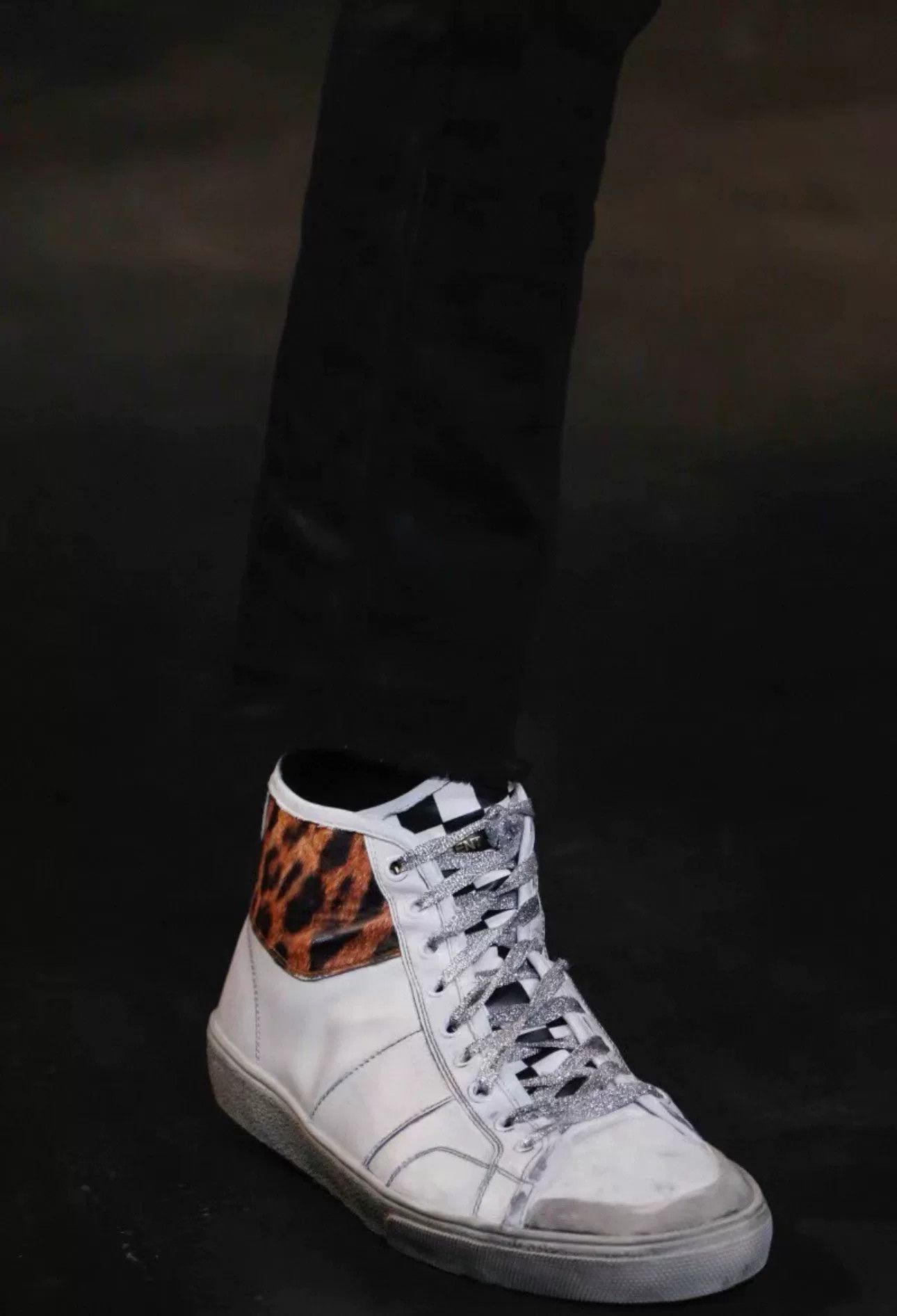 Saint Laurent Paris Saint Laurent High-Top Sneakers Size US 7 / EU 40 - 8 Thumbnail