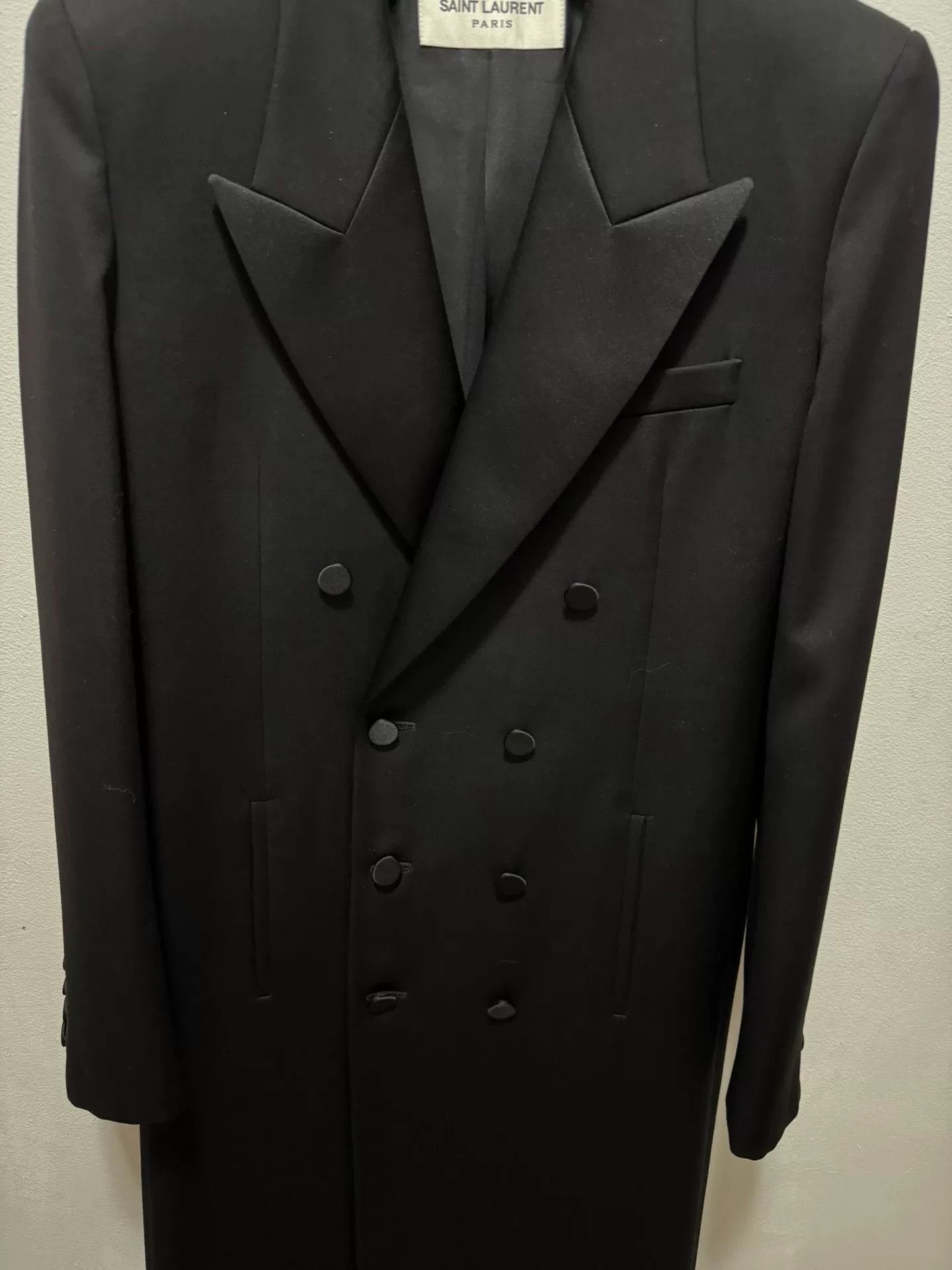 Saint Laurent Paris Saint Laurent Black Double-Breasted Coat Size US S / EU 44-46 / 1 - 3 Thumbnail