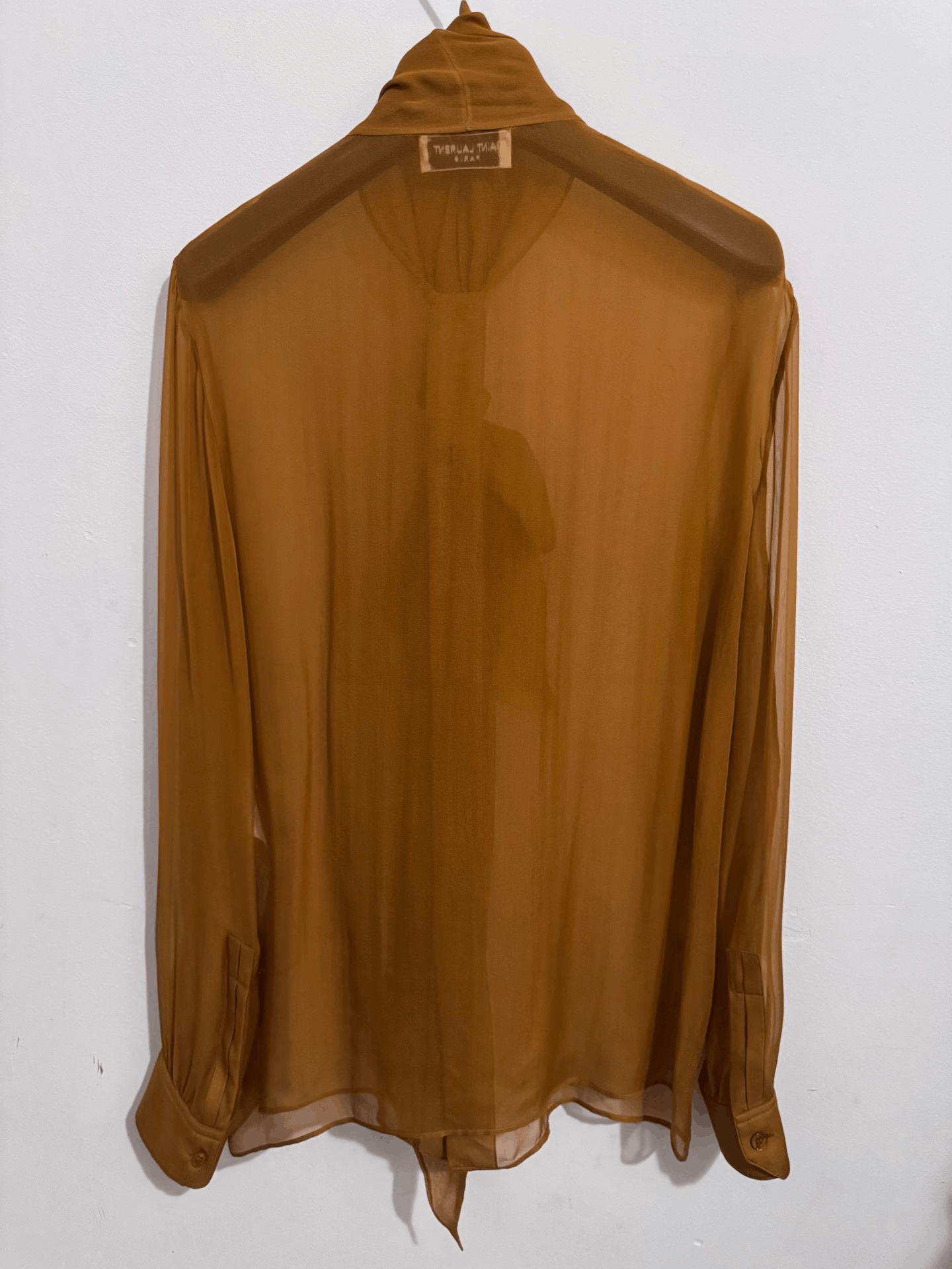 Saint Laurent Paris Saint Laurent Silk Bow Tie Shirt Size M / US 6-8 / IT 42-44 - 3 Thumbnail
