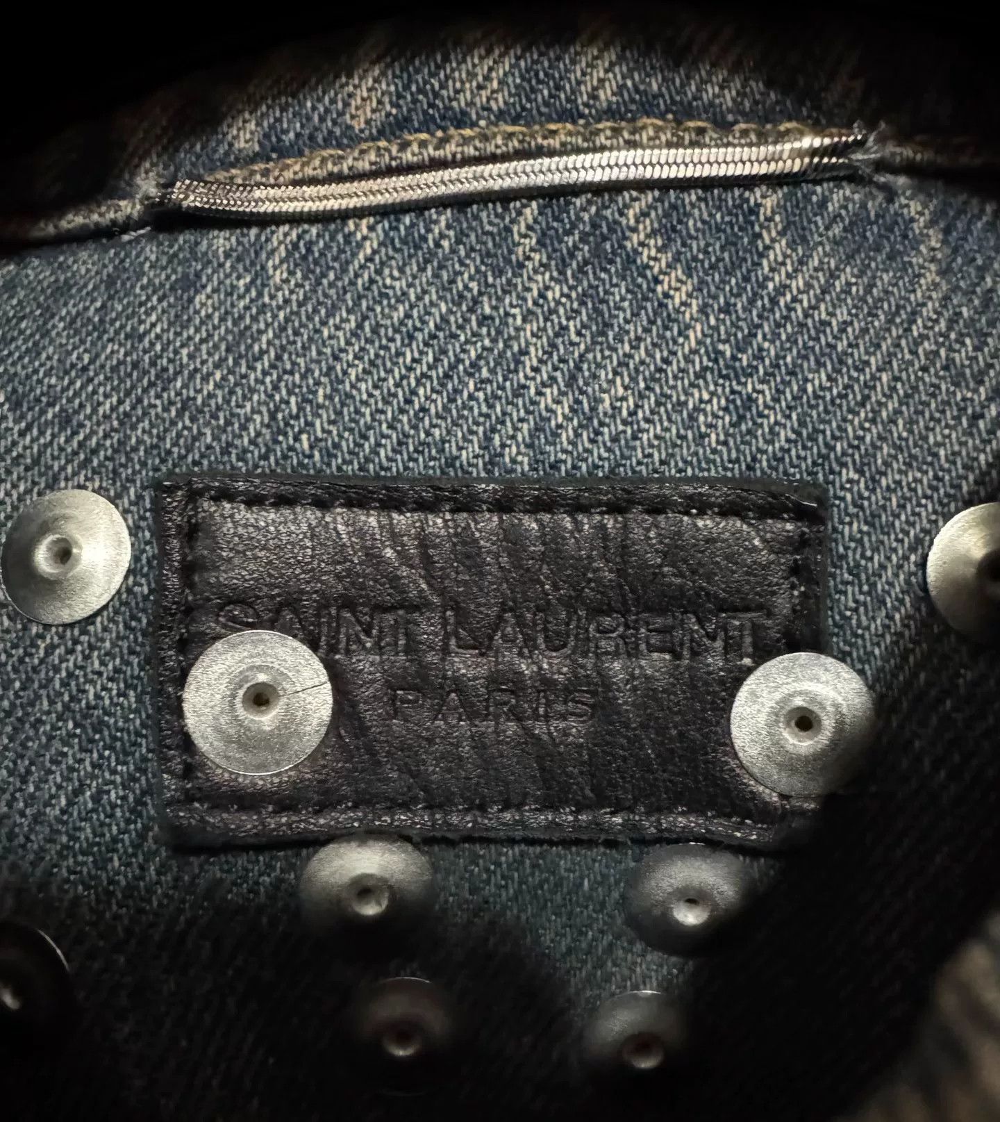 Saint Laurent Paris Saint Laurent Denim Jacket with Studs Size US S / EU 44-46 / 1 - 5 Thumbnail