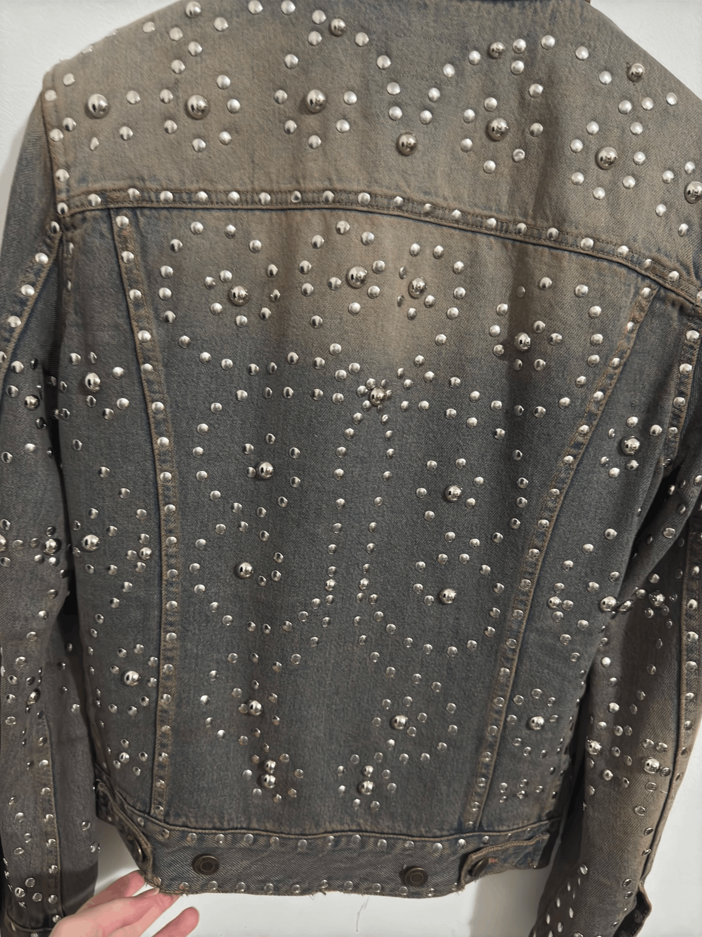 Saint Laurent Paris Saint Laurent Denim Jacket with Studs Size US S / EU 44-46 / 1 - 4 Thumbnail