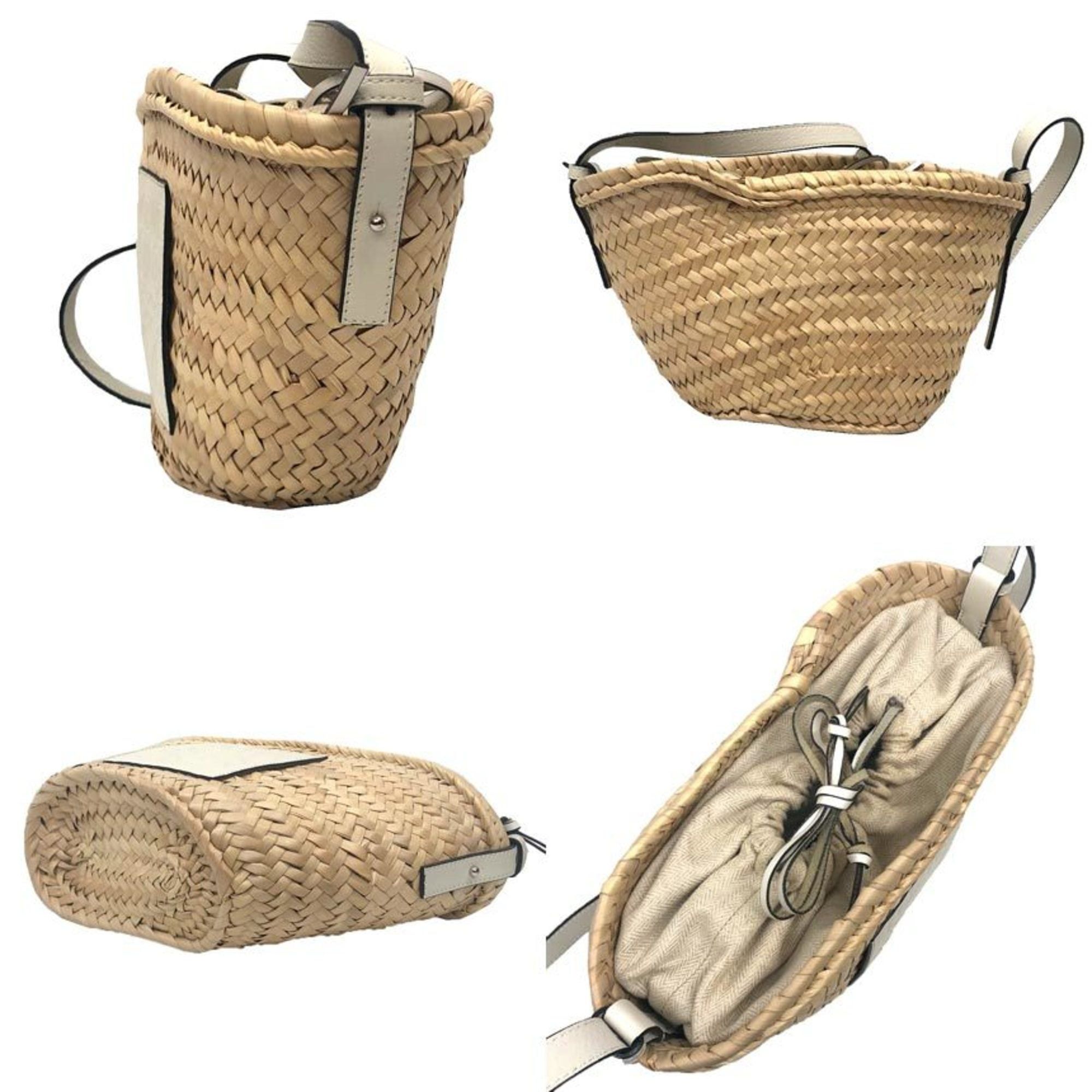 Loewe LOEWE A223222X01 Shoulder Bag Palm Leaf Handbag Natural x White Women's Size ONE SIZE - 2 Thumbnail