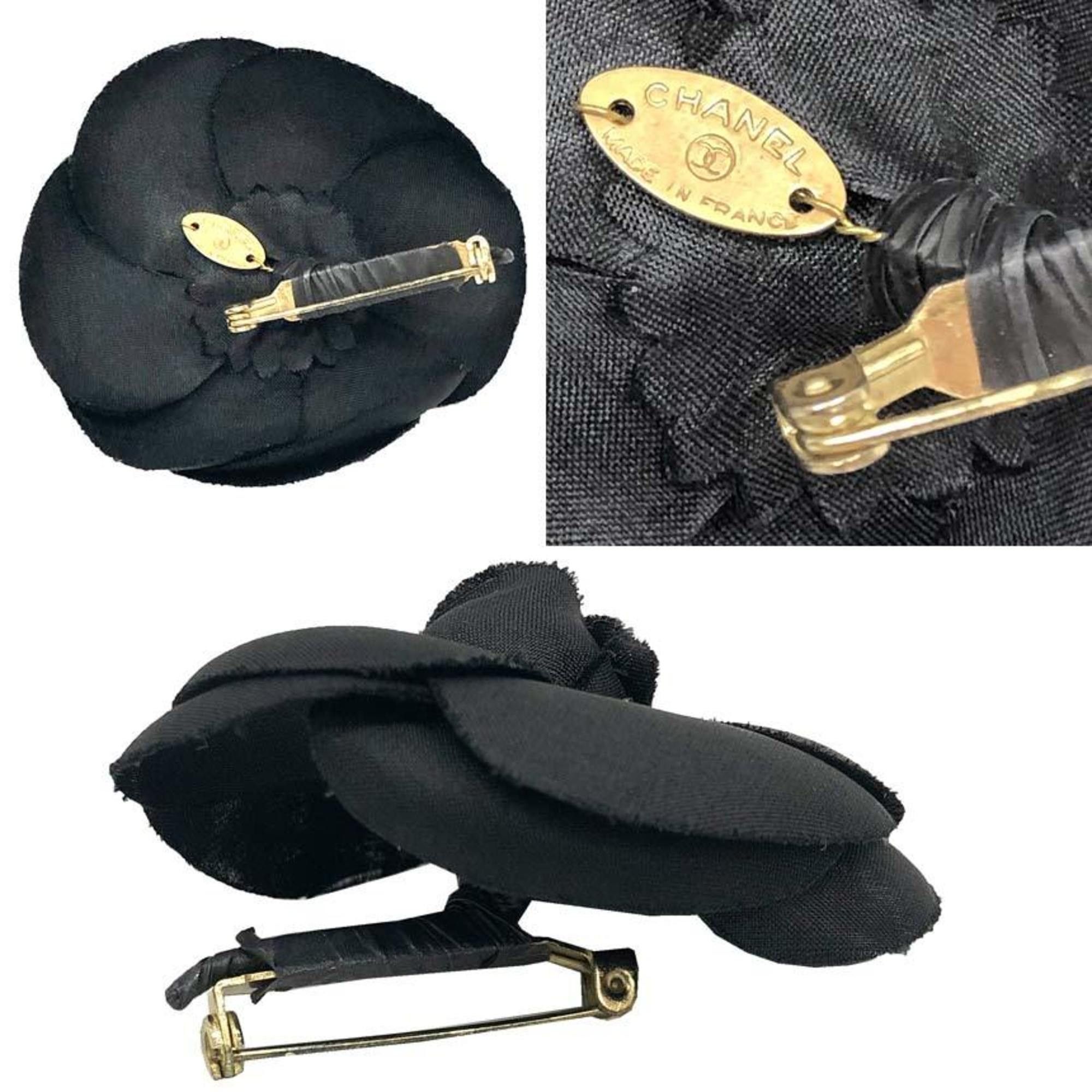 Chanel CHANEL Camellia Corsage Brooch Black Chanel Women's Size ONE SIZE - 2 Thumbnail