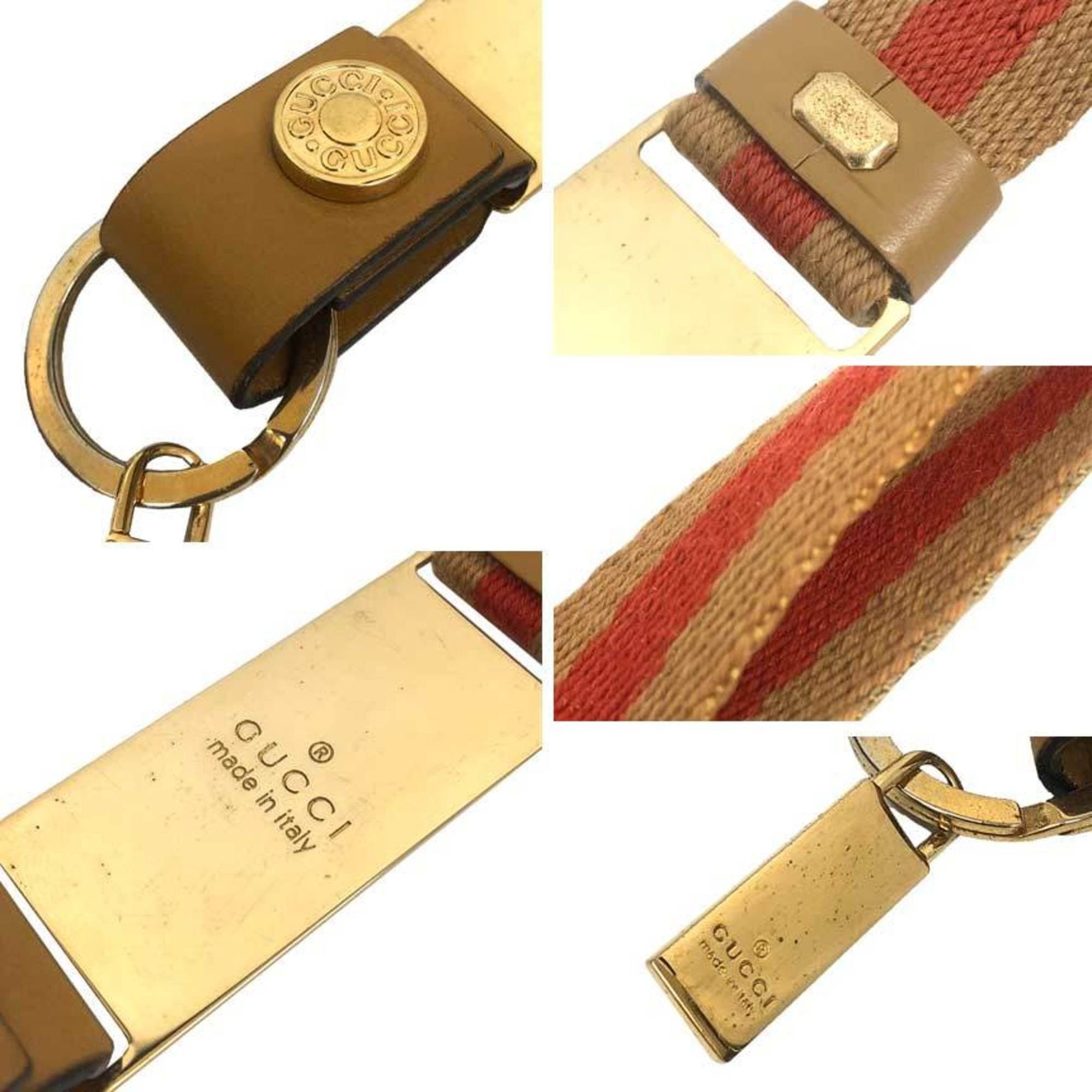 Gucci Gucci neck strap key ring holder camel x orange Size ONE SIZE - 3 Thumbnail