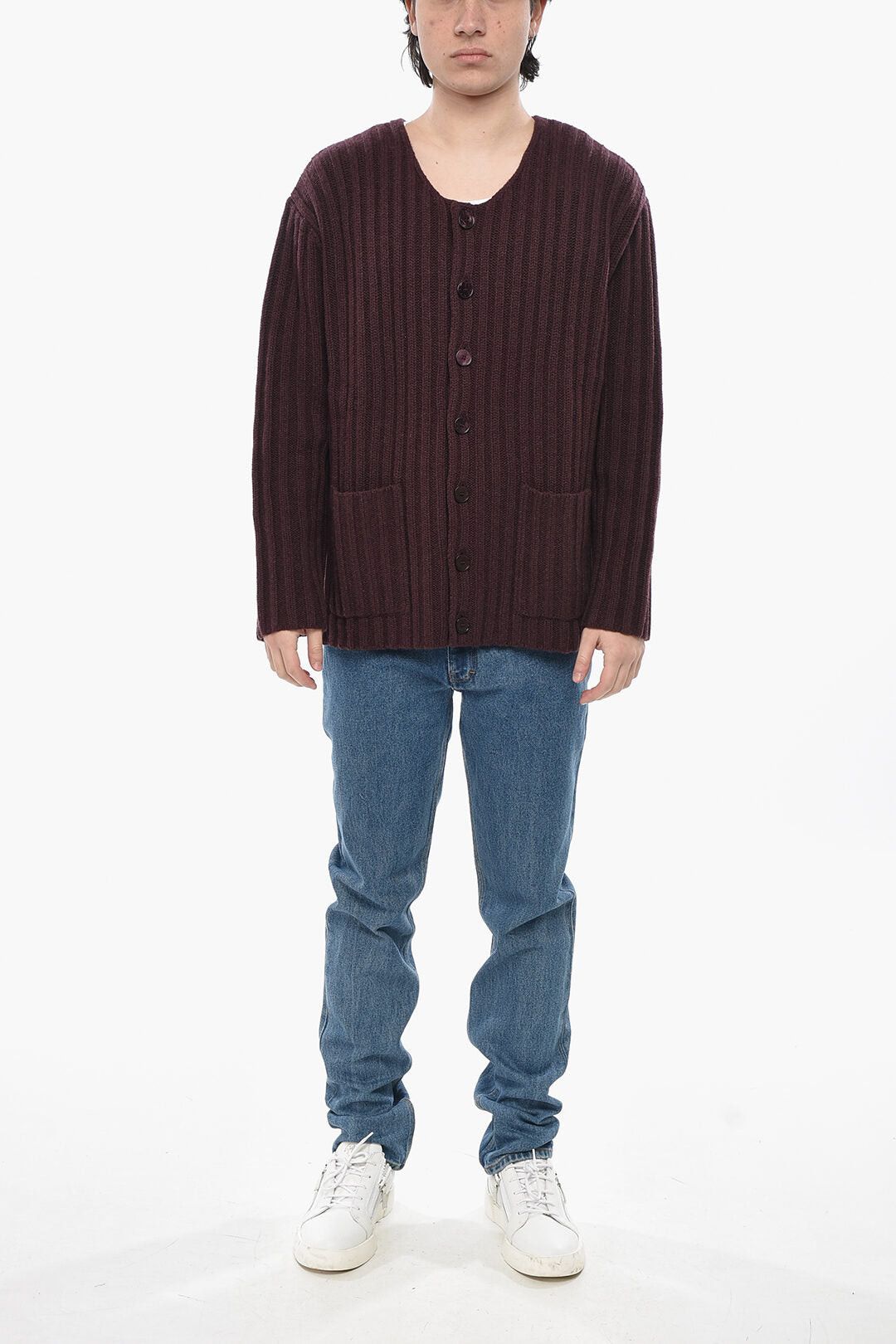 Givenchy Ribbed Cashmere Cardigan with Patch Pockets Size US M / EU 48-50 / 2 - 4 Thumbnail