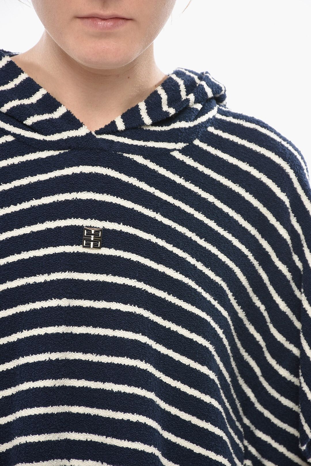 Givenchy Terry Hoodie with Awning Stripe Pattern Size S / US 4 / IT 40 - 3 Thumbnail