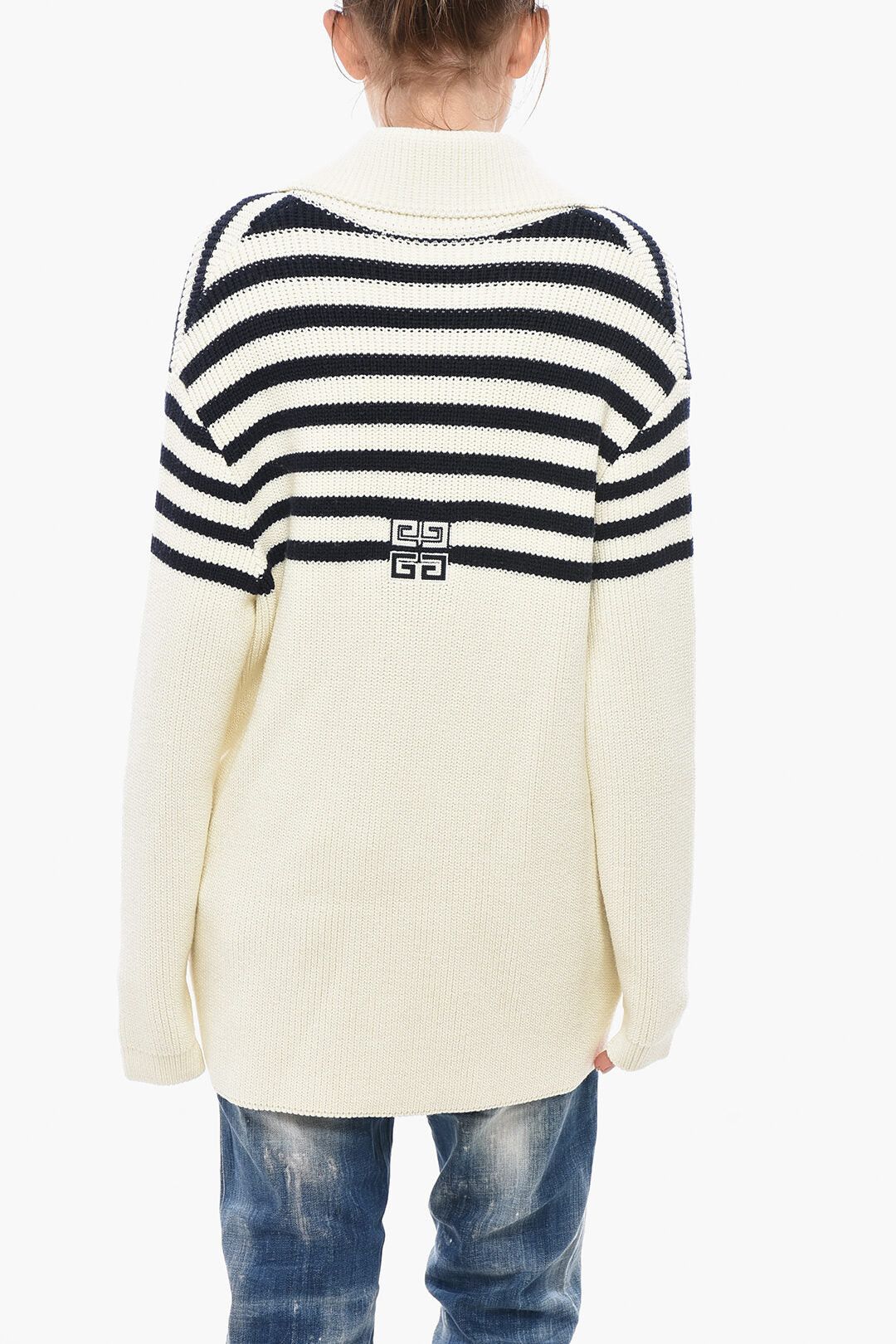 Givenchy Cotton-Blend Double-Breasted Cardigan with Stripe Detail Size S / US 4 / IT 40 - 2 Thumbnail