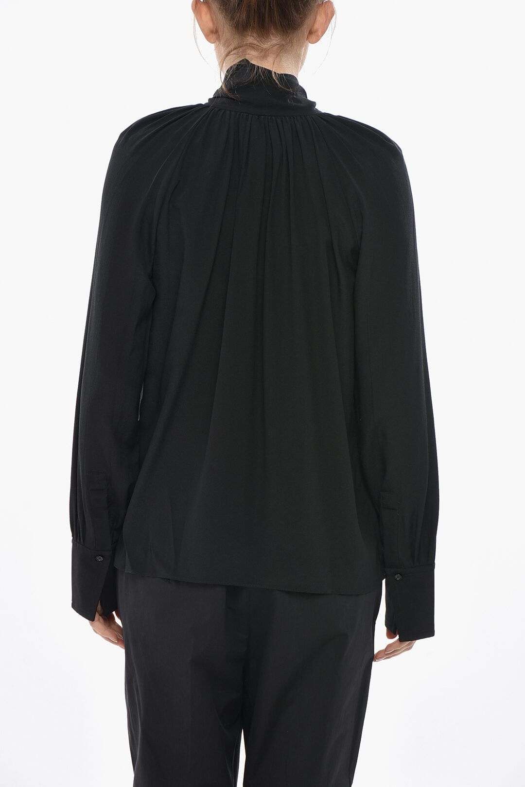Givenchy Silk Tie-Neck Blouse Size M / US 6-8 / IT 42-44 - 2 Thumbnail