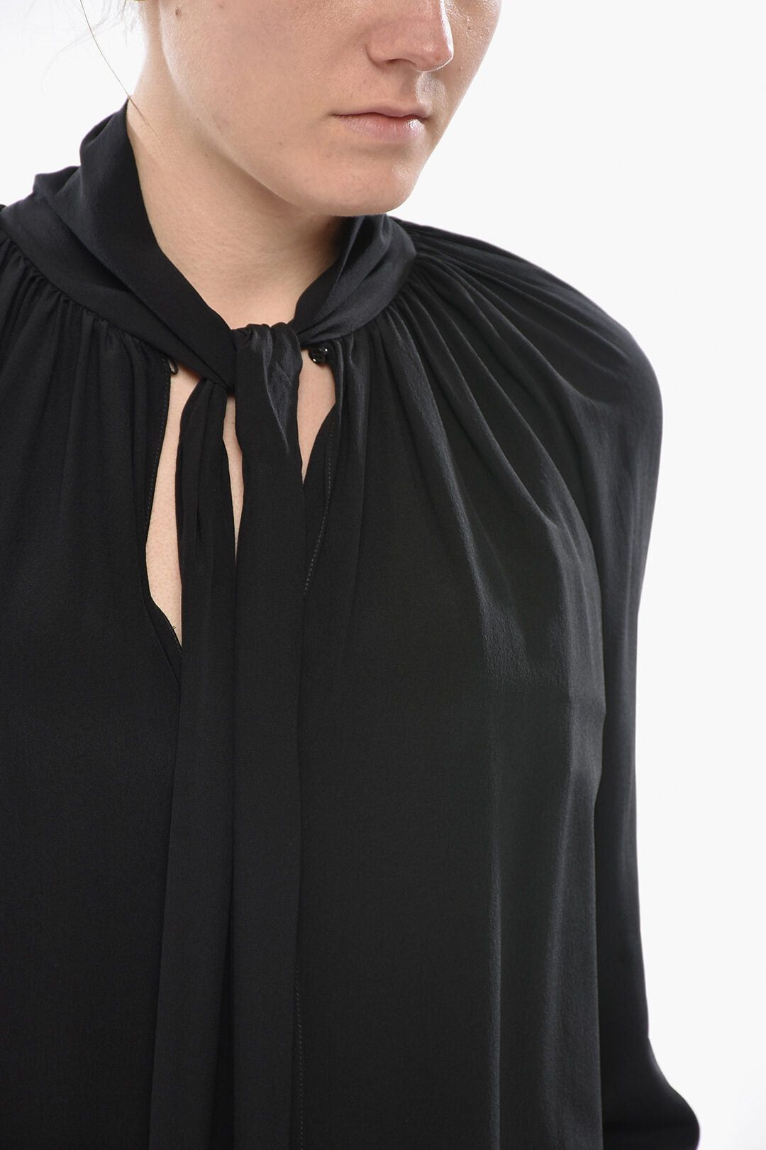 Givenchy Silk Tie-Neck Blouse Size M / US 6-8 / IT 42-44 - 3 Thumbnail