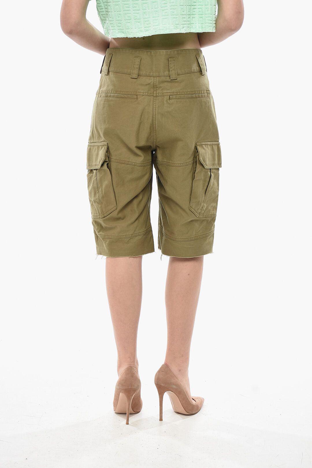 Givenchy Cotton Cargo Shorts With Belt Loops Size 30" / US 8 / IT 44 - 4 Thumbnail