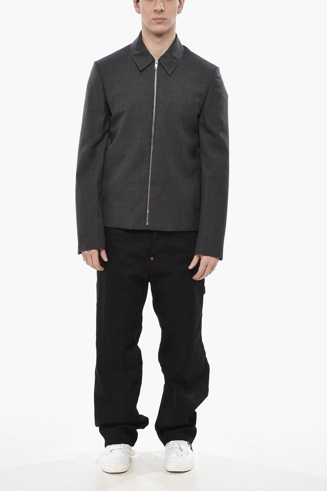 Givenchy Wool Full-Zip Overshirt with Chest Pocket Size US S / EU 44-46 / 1 - 4 Thumbnail