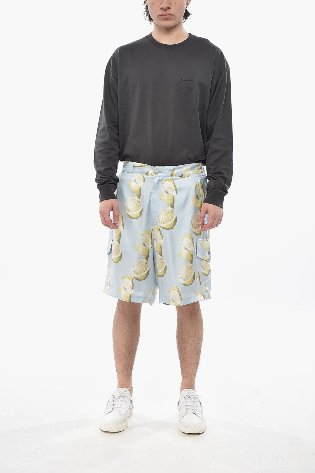 Givenchy Silk-Satin Cargo Shorts LEMON Size US 34 / EU 50 - 4 Thumbnail