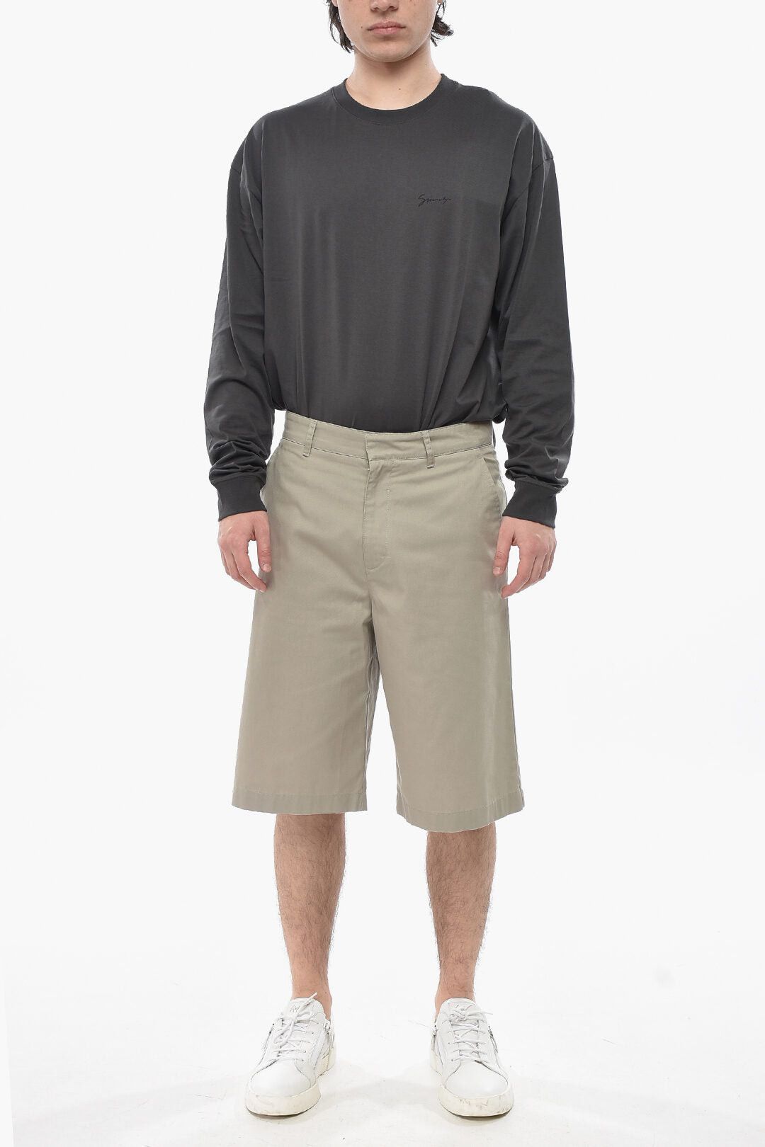 Givenchy Cotton-Blend Chino Shorts with Concealed Closure Size US 32 / EU 48 - 4 Thumbnail
