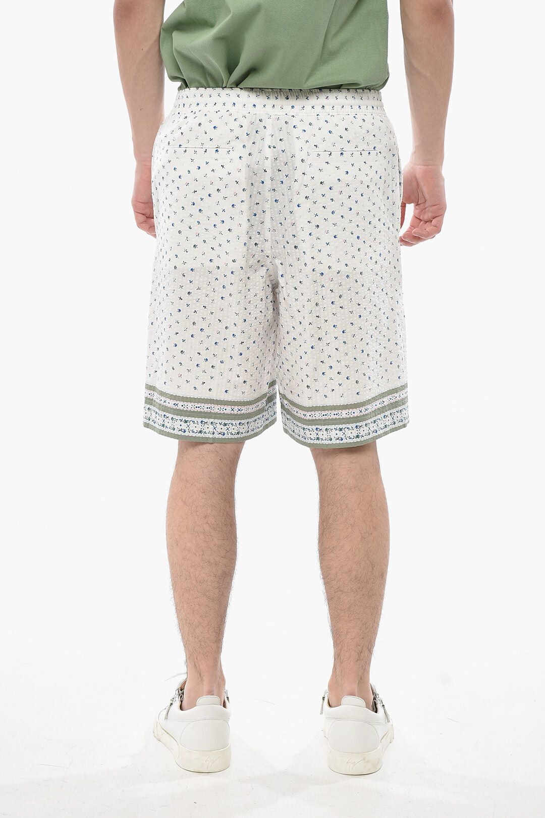 Givenchy Textured Cotton Shorts with Floral Pattern Size US 31 - 2 Thumbnail