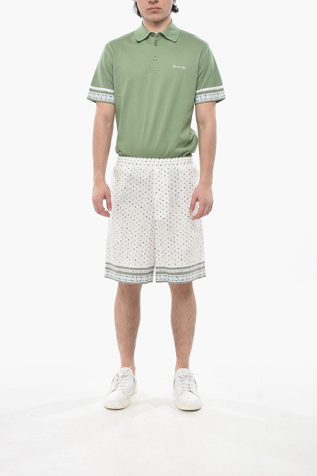 Givenchy Textured Cotton Shorts with Floral Pattern Size US 31 - 4 Thumbnail