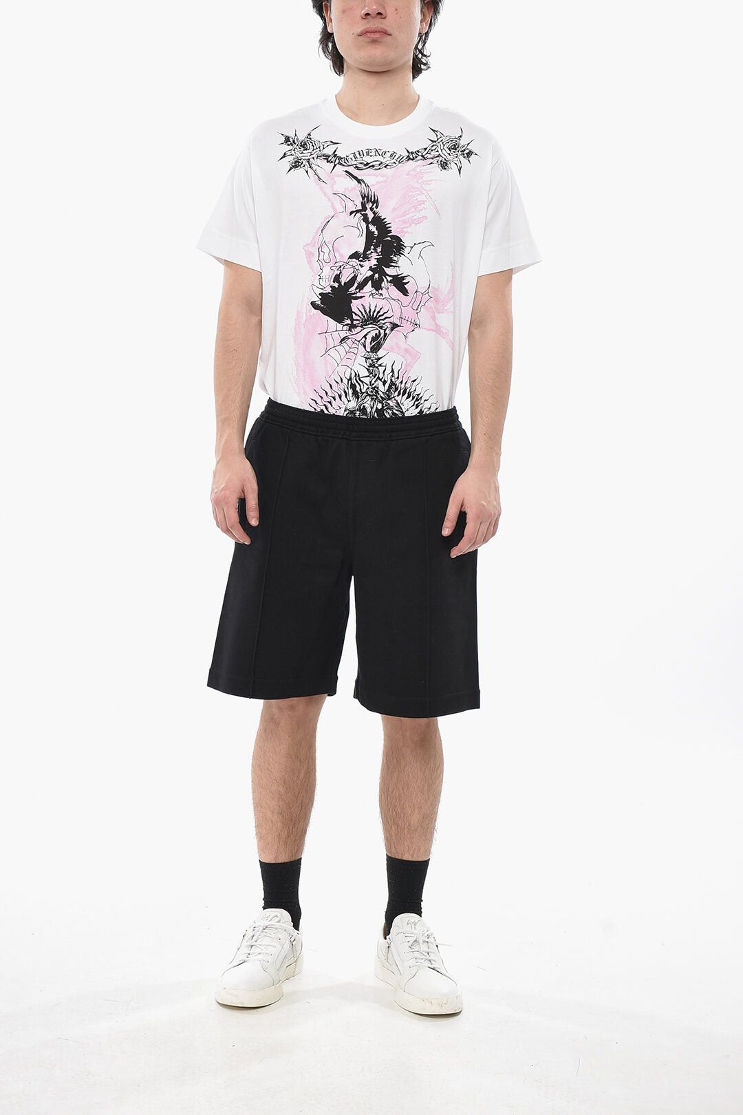 Givenchy Cotton-Blend Shorts with Front Pleats Size US 31 - 4 Thumbnail