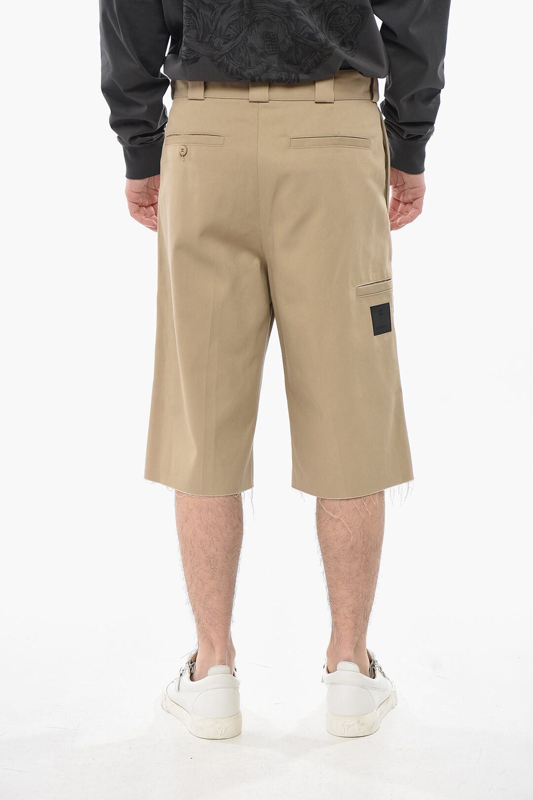 Givenchy Cotton-Blend Shorts with Front Pleats Size US 32 / EU 48 - 2 Thumbnail