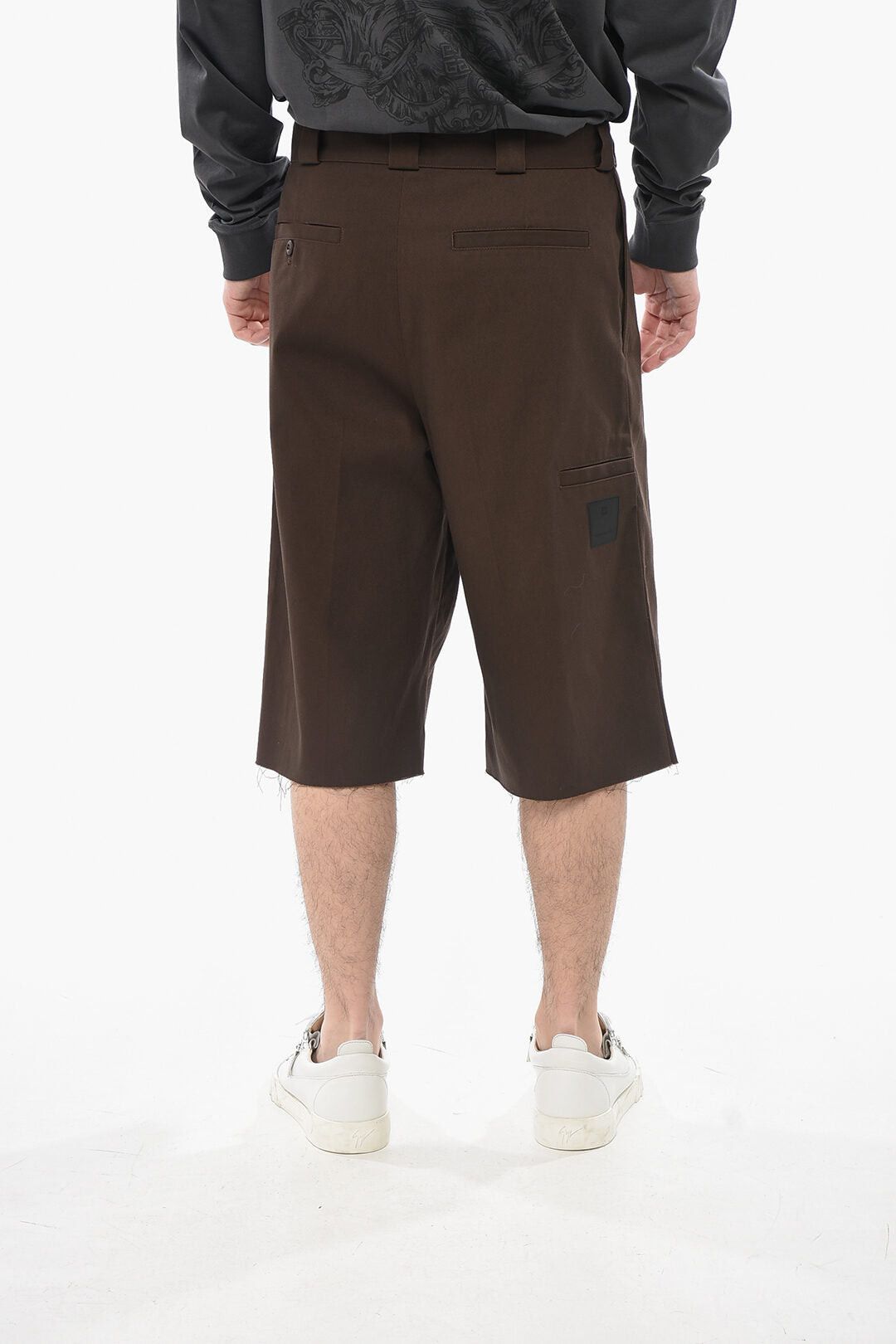 Givenchy Cotton-Blend Shorts with Front Pleats Size US 32 / EU 48 - 2 Thumbnail