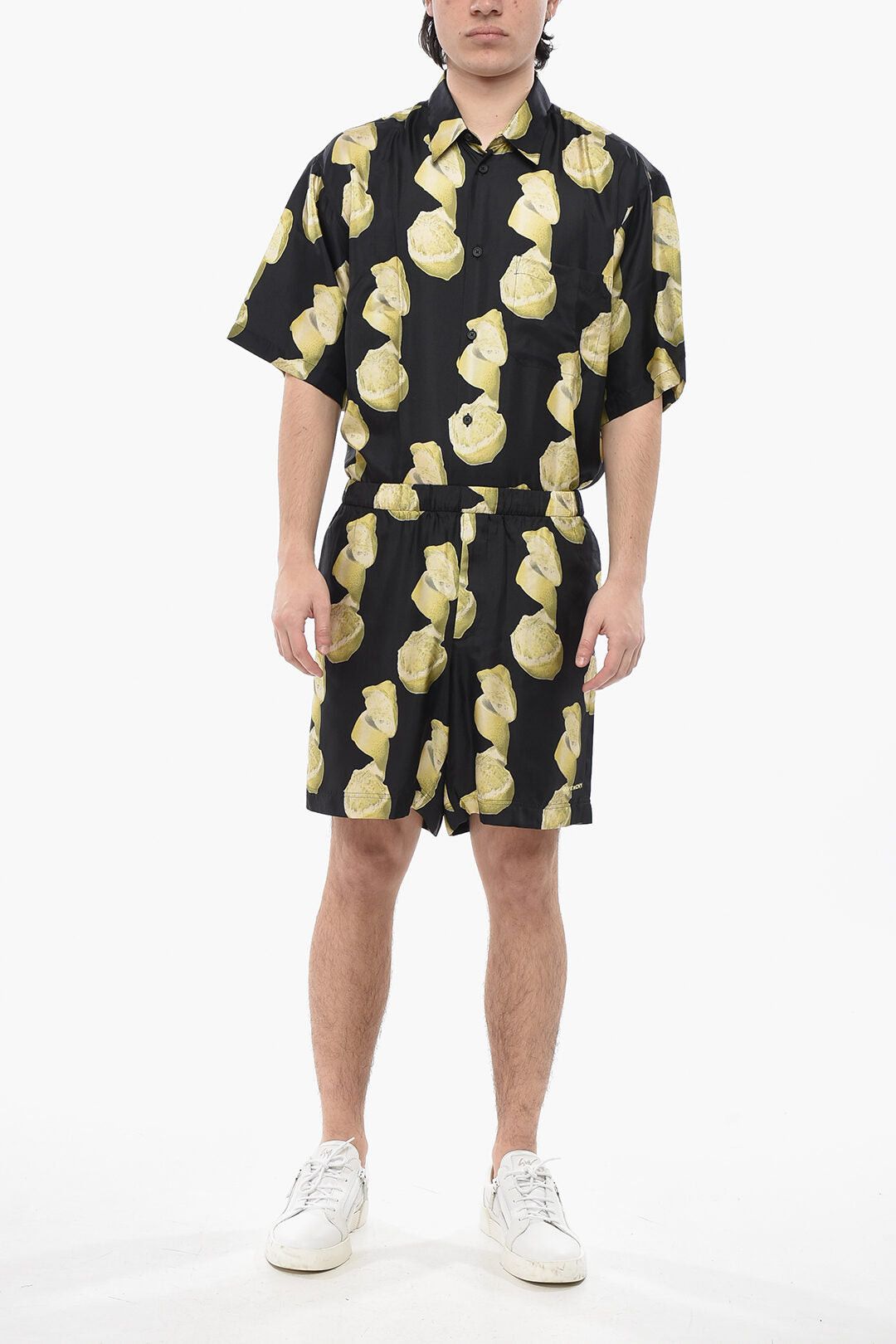Givenchy Silk Shorts LEMON With Elasticated Waist Size US 30 / EU 46 - 4 Thumbnail