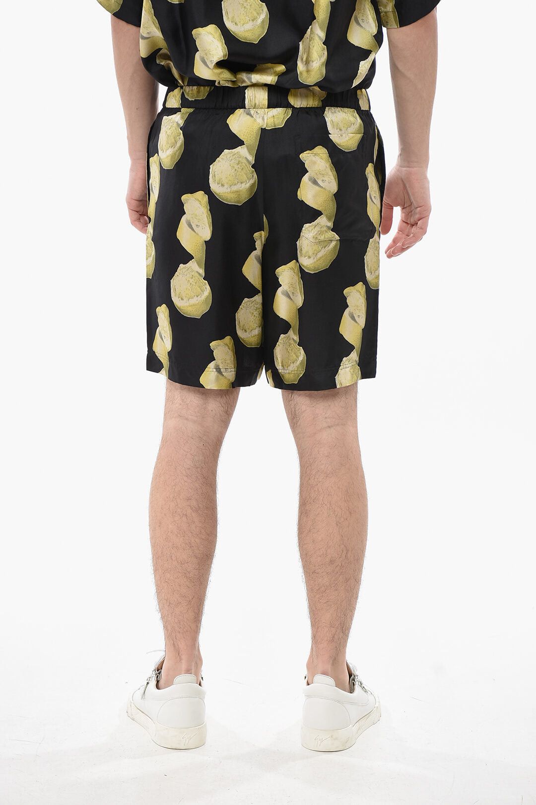Givenchy Silk Shorts LEMON With Elasticated Waist Size US 31 - 2 Thumbnail