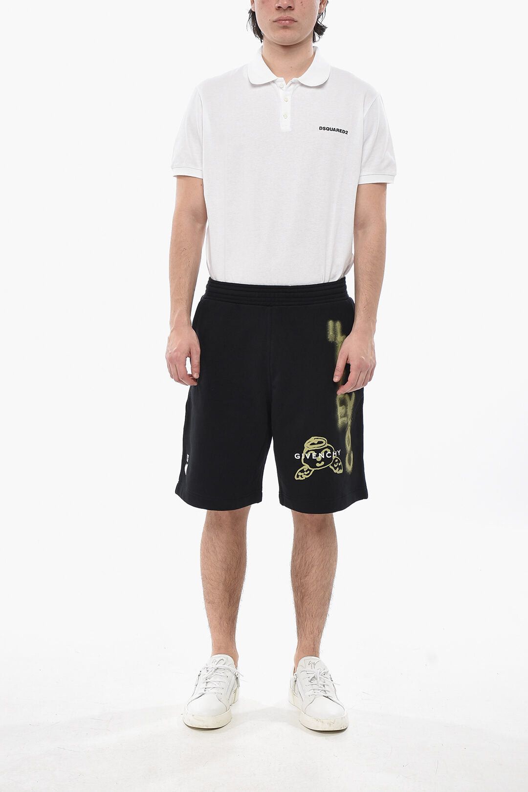 Givenchy Brushed Cotton Shorts GRAFFITI With Print Size US 31 - 4 Thumbnail