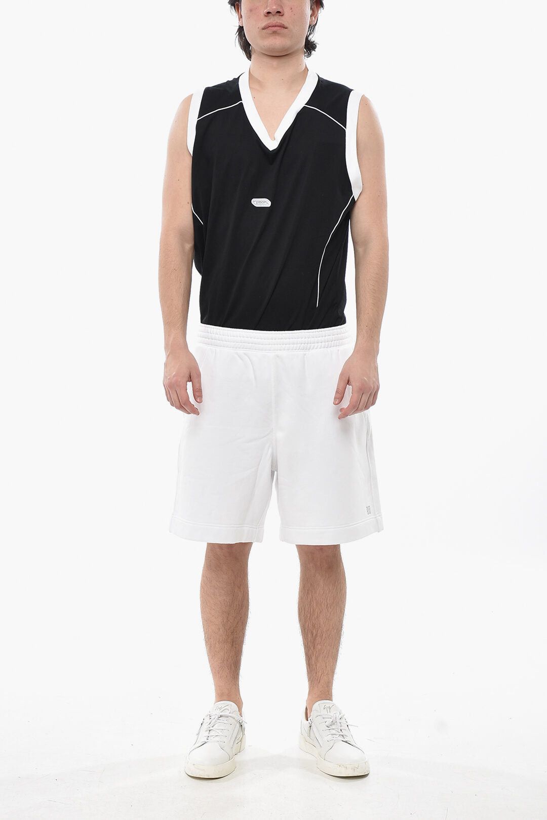 Givenchy Cotton Shorts With Lurex Logo Size US 34 / EU 50 - 4 Thumbnail