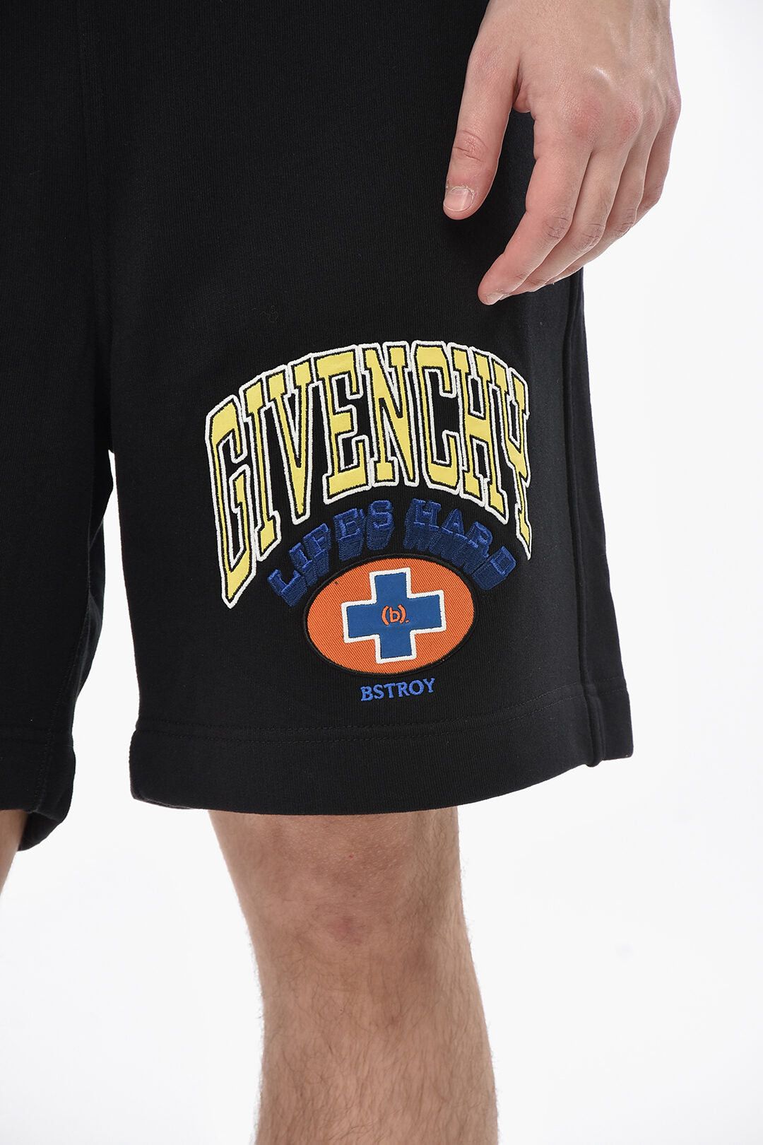 Givenchy Brushed Cotton Shorts LIFE'S HARD With Embroidery Size US 31 - 3 Thumbnail
