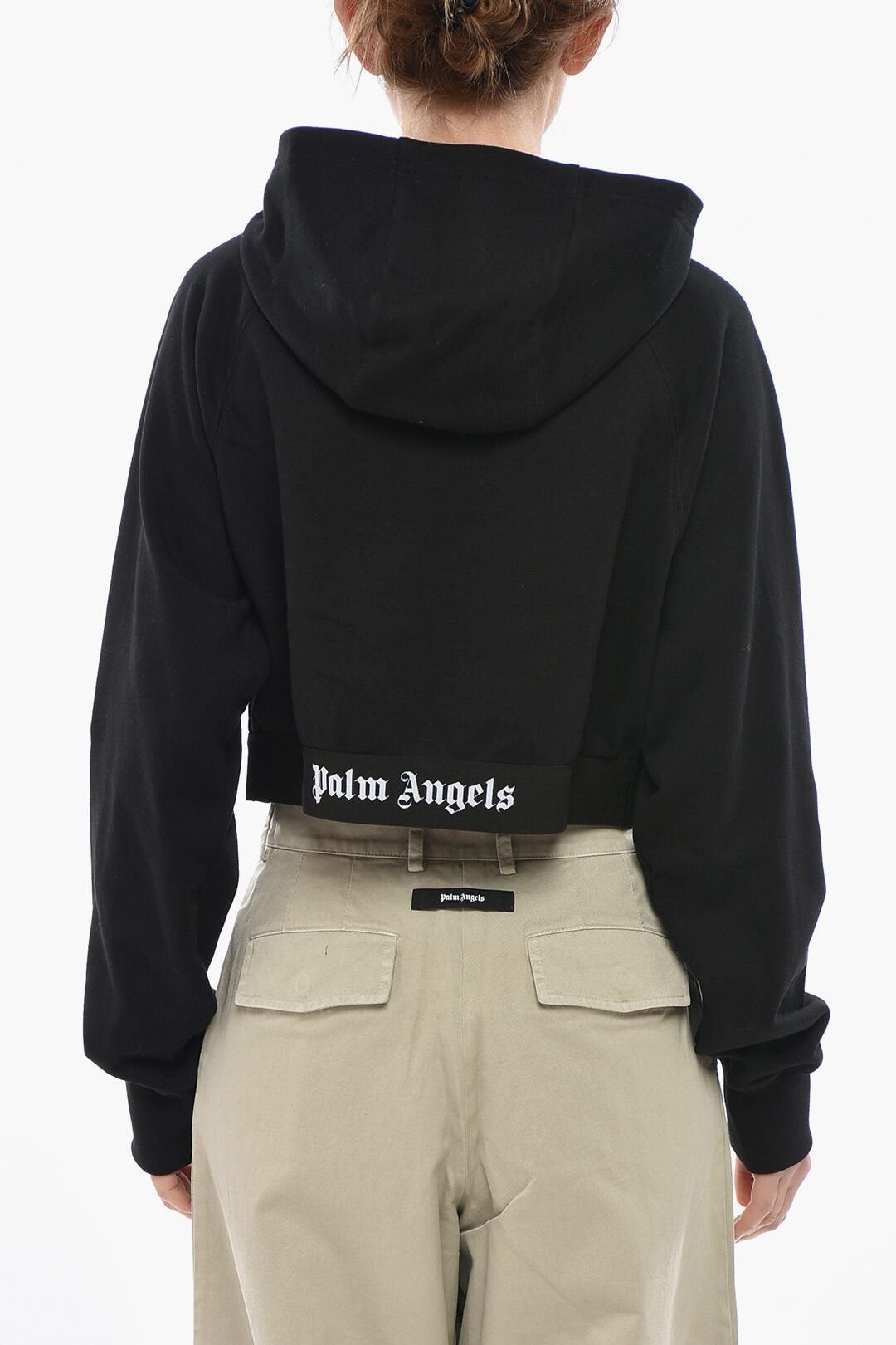 Palm Angels Half-Zip Hoodie CLASSIC LOGO with Logo Elastic Band Size XL / US 12-14 / IT 48-50 - 2 Thumbnail