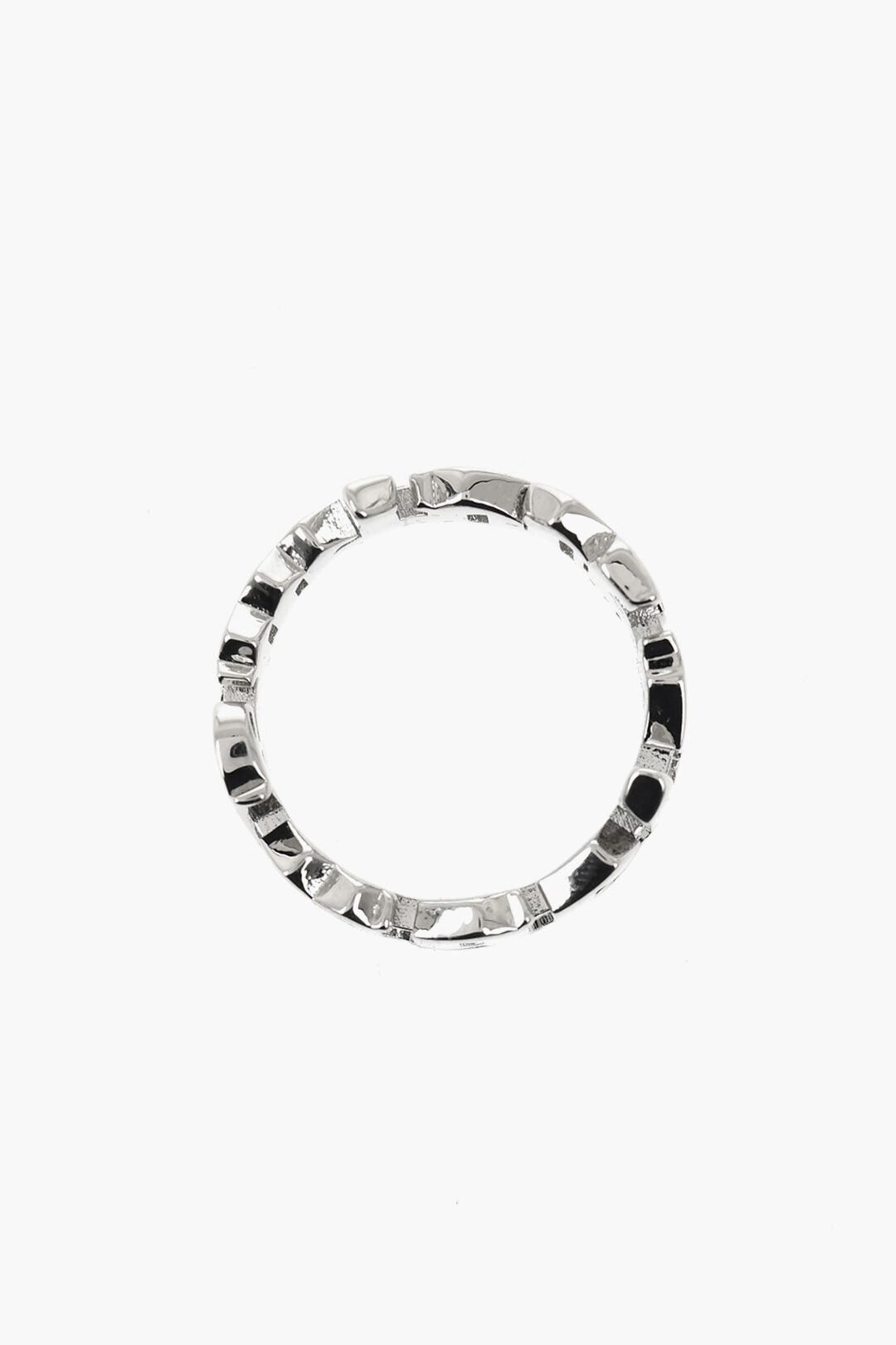 Palm Angels Silver-Effect Logo Ring Size ONE SIZE - 3 Thumbnail