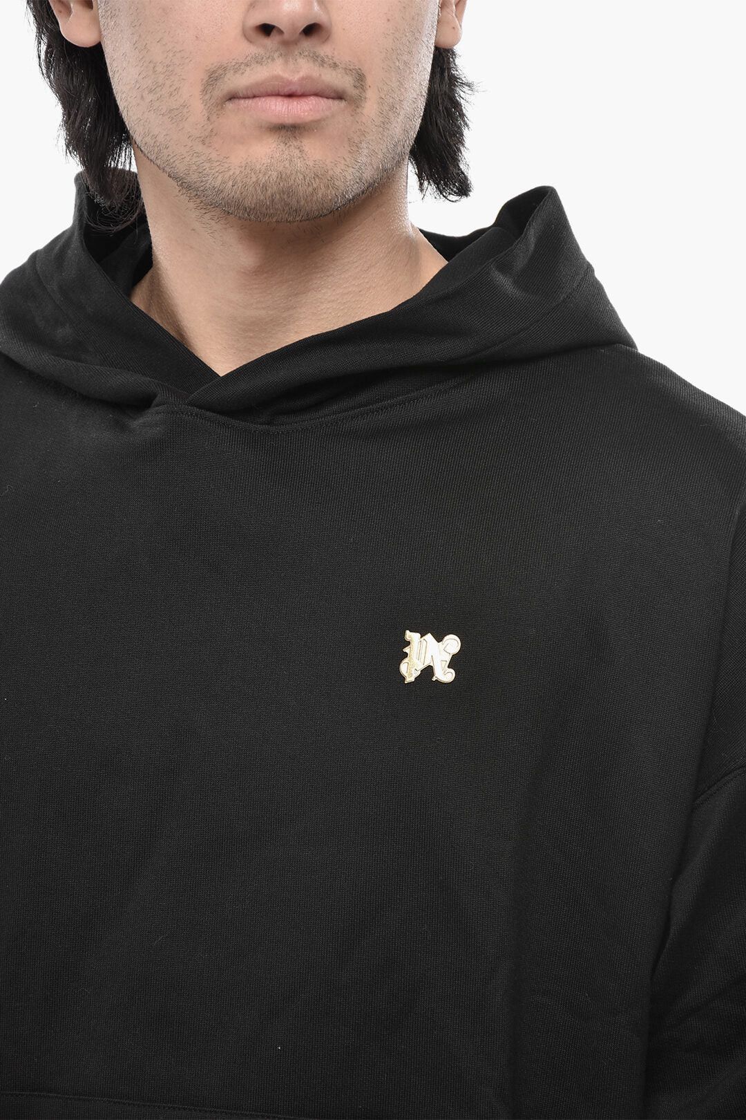 Palm Angels Cotton Hoodie MONOGRAM PIN With Front Pocket Size US M / EU 48-50 / 2 - 3 Thumbnail