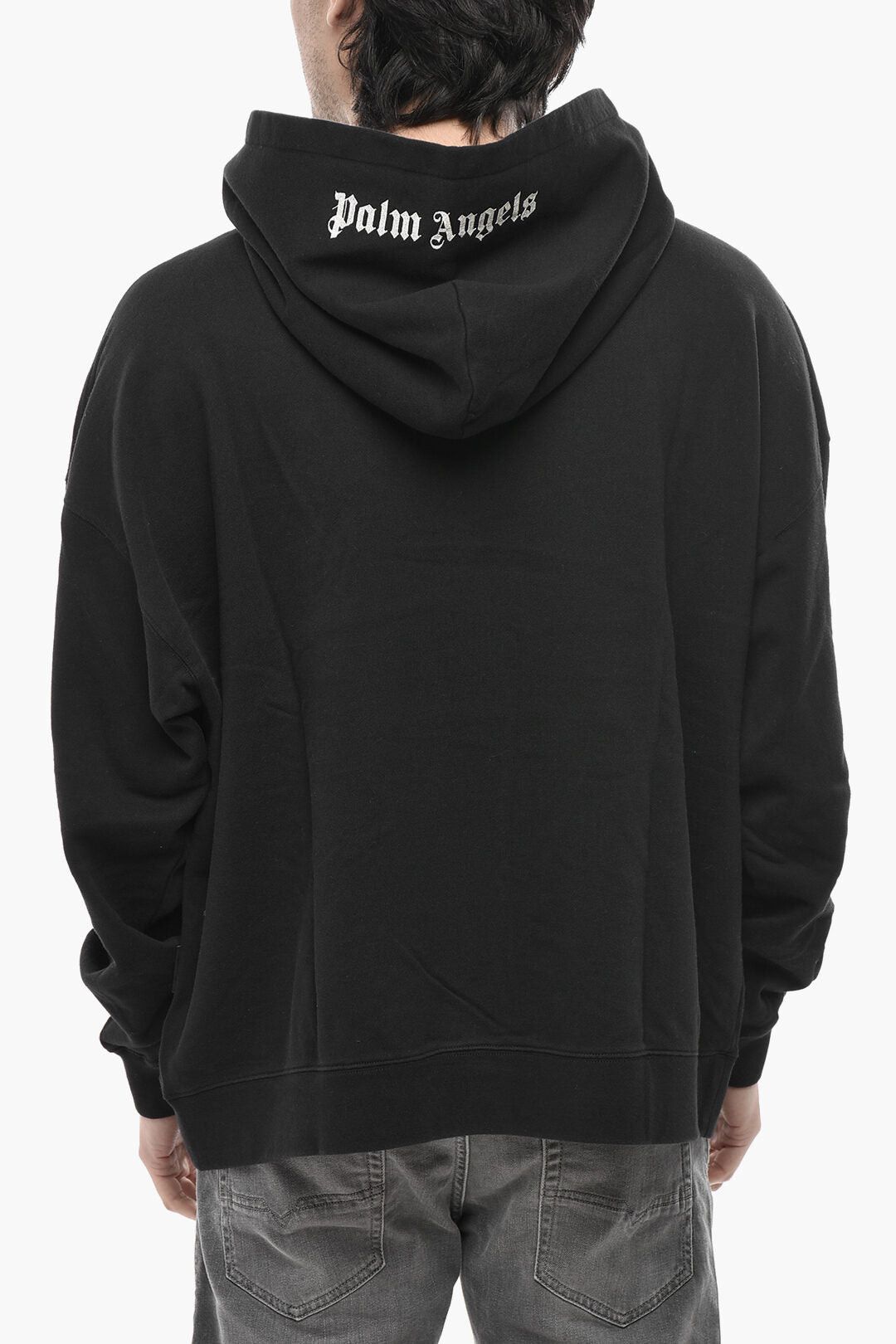 Palm Angels Brushed Cotton Hoodie CLASSIC LOGO With Front Pocket Size US S / EU 44-46 / 1 - 2 Thumbnail