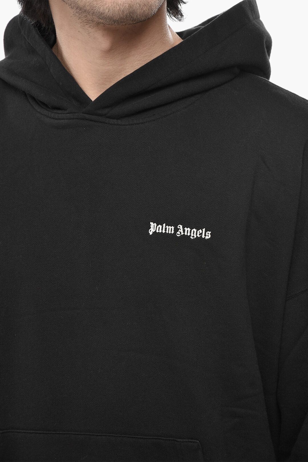 Palm Angels Brushed Cotton Hoodie CLASSIC LOGO With Front Pocket Size US L / EU 52-54 / 3 - 3 Thumbnail