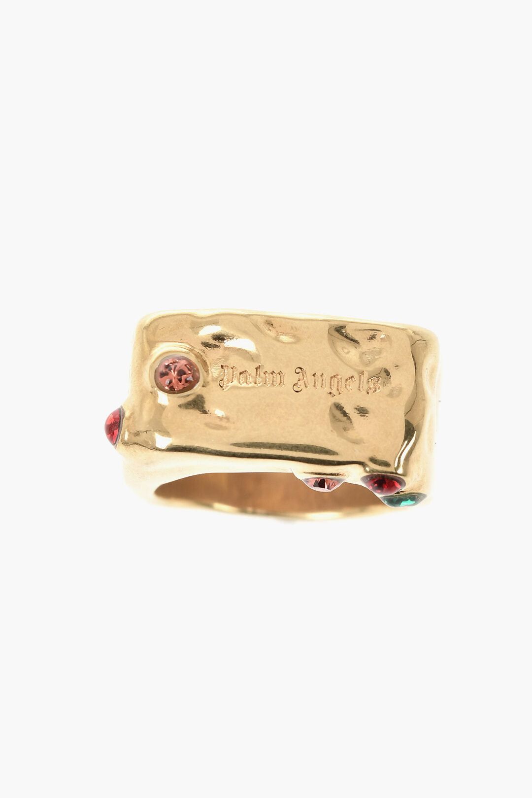 Palm Angels Gold-Tone Brass Ring Embellished With Crystals Size ONE SIZE - 2 Thumbnail