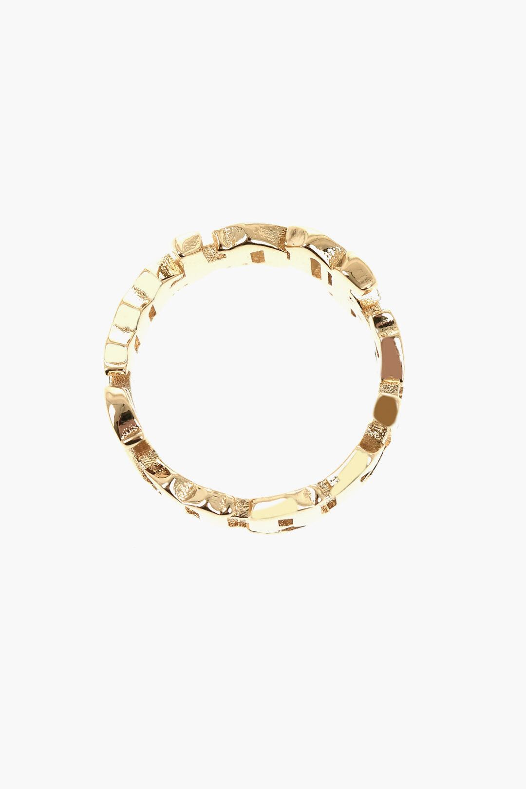 Palm Angels Gold-Tone Logo Ring Size ONE SIZE - 2 Thumbnail
