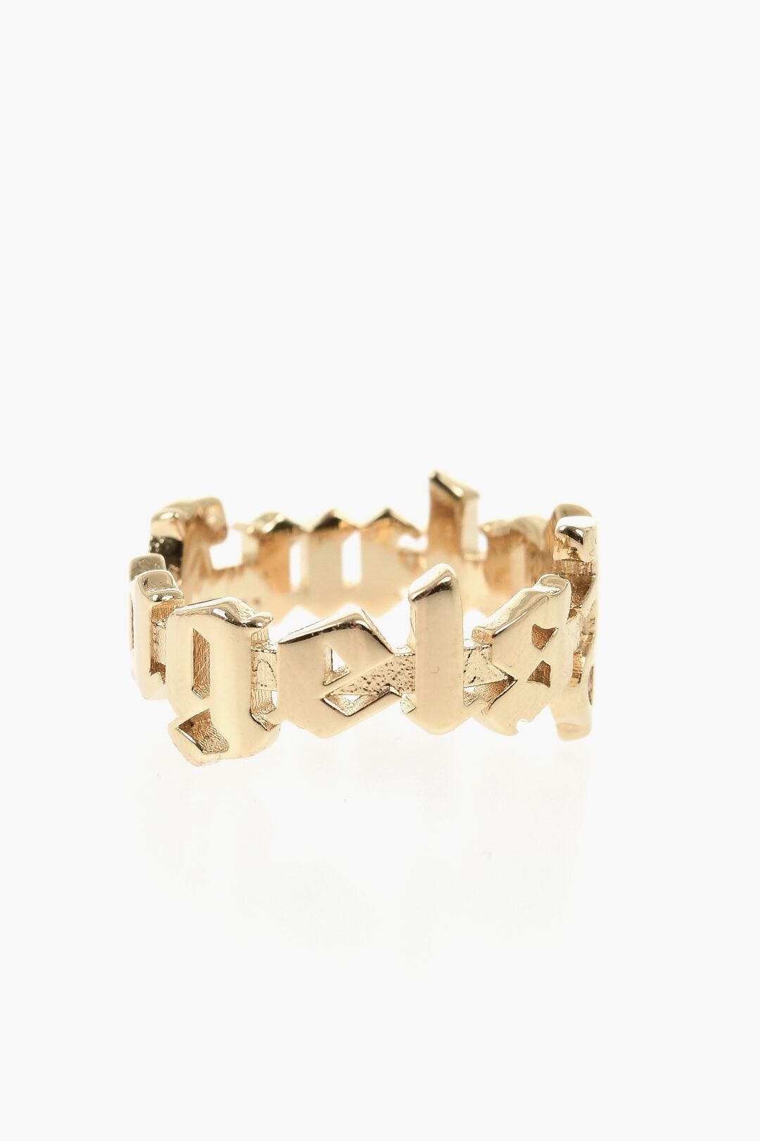 Palm Angels Gold-Tone Logo Ring Size ONE SIZE - 3 Thumbnail