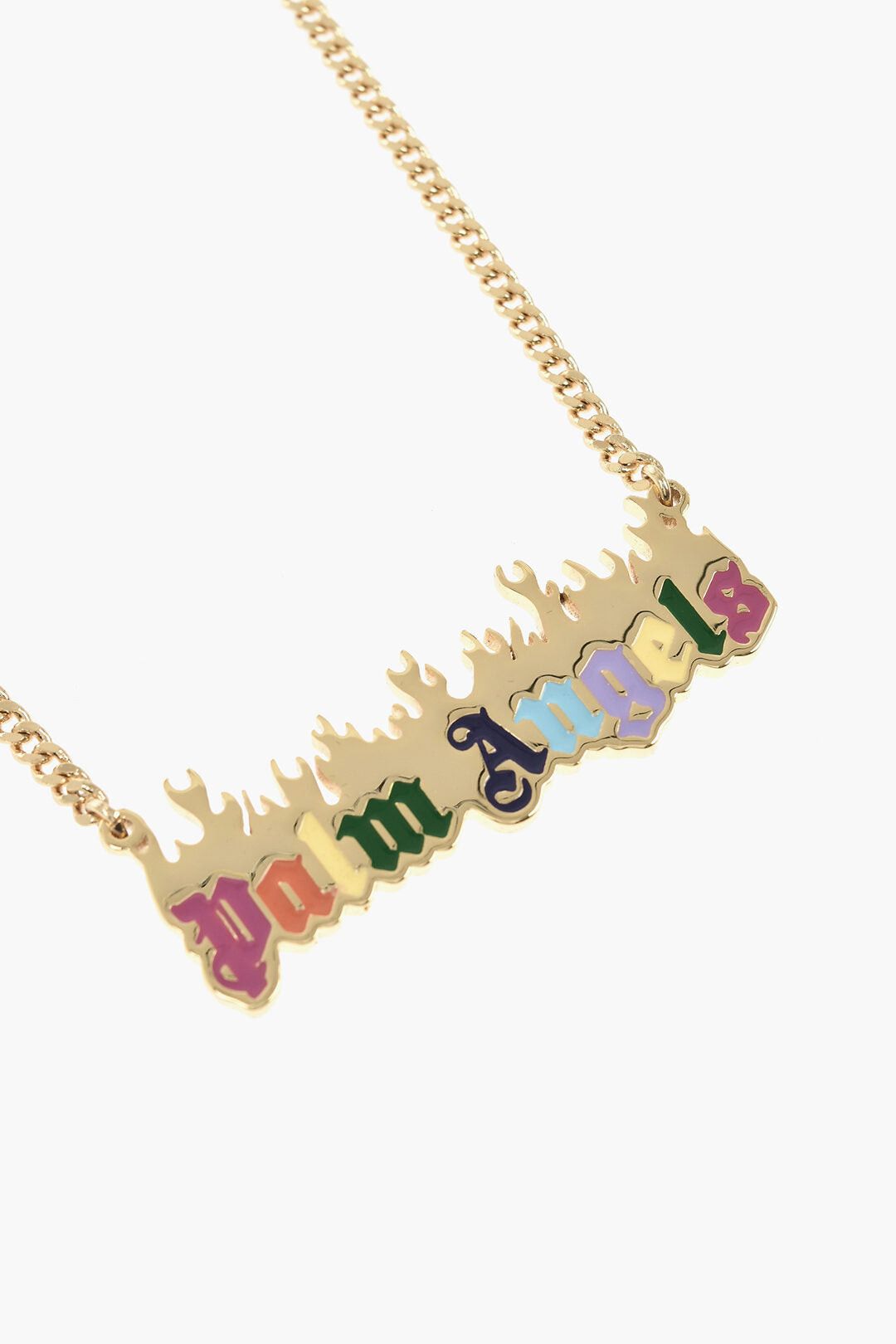 Palm Angels Brass Necklace BURNING LOGO With Gold-Tone Finish Size ONE SIZE - 2 Thumbnail
