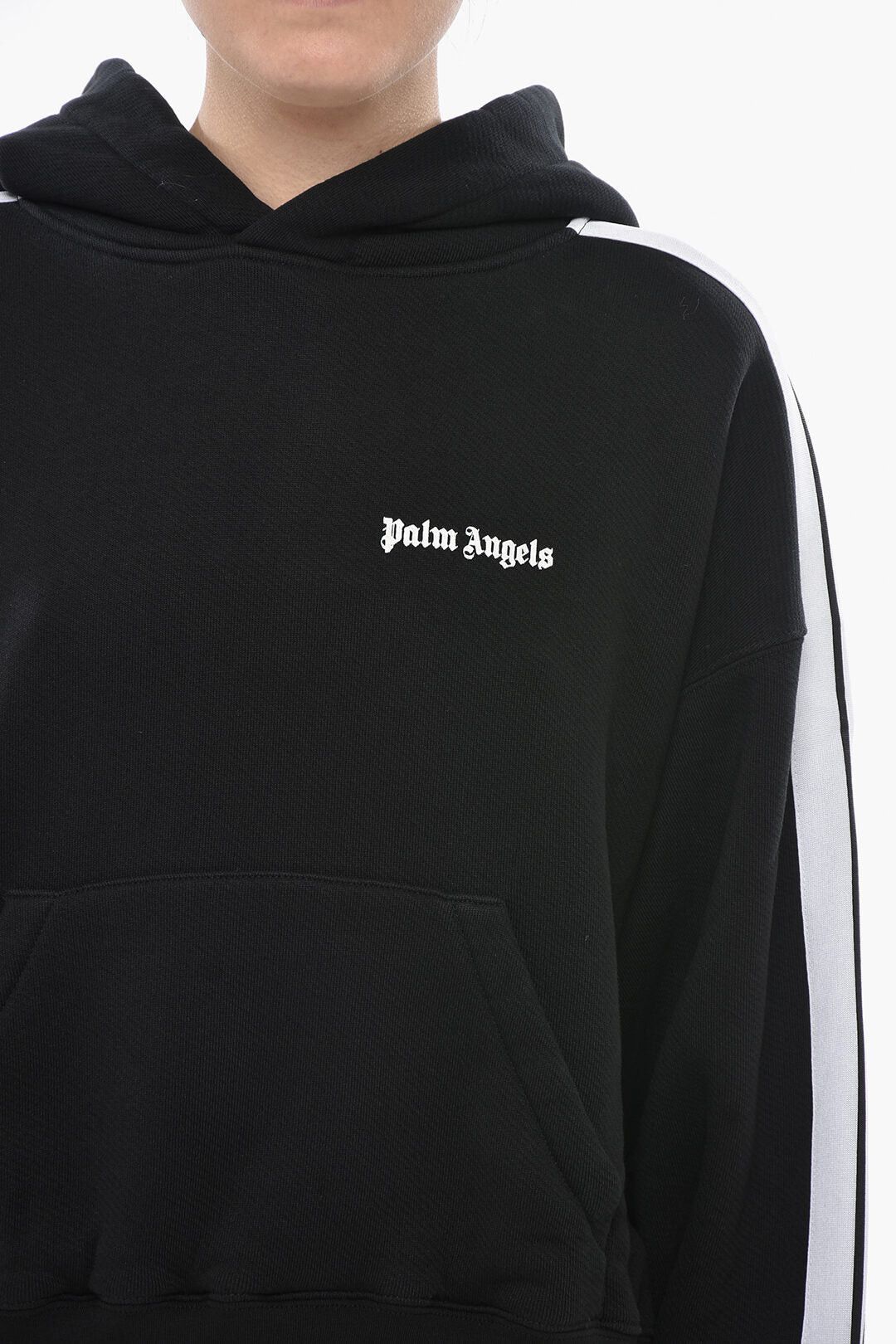 Palm Angels Brushed Cotton Hoodie with Contrast Band Size S / US 4 / IT 40 - 3 Thumbnail