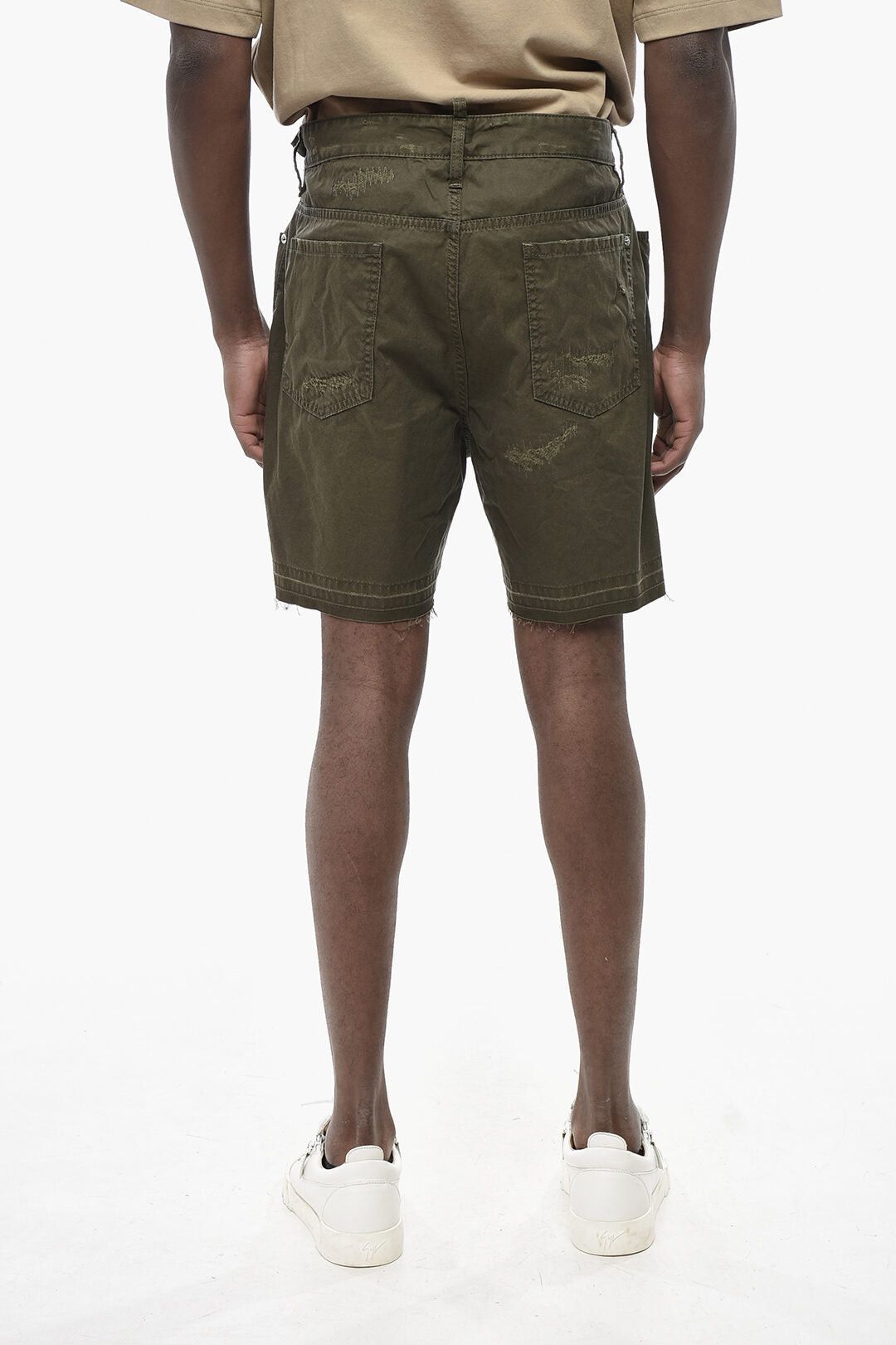 Dsquared2 5-Pocket Cotton Distressed Shorts Size US 34 / EU 50 - 2 Thumbnail