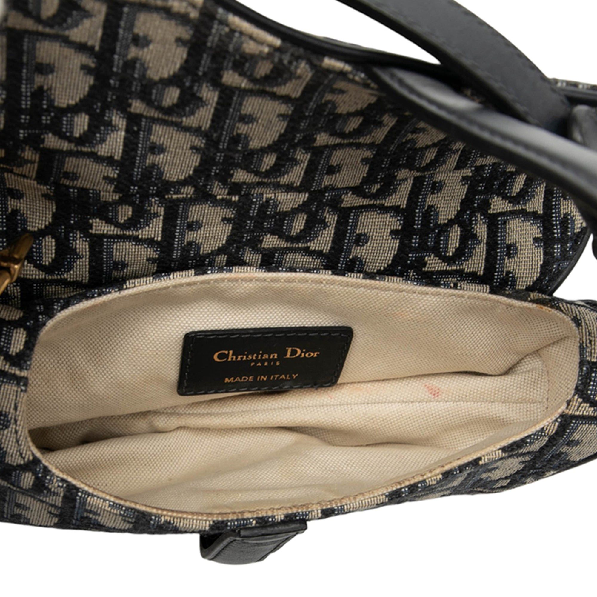 Dior Mini Oblique Canvas Saddle Bag Size ONE SIZE - 4 Thumbnail