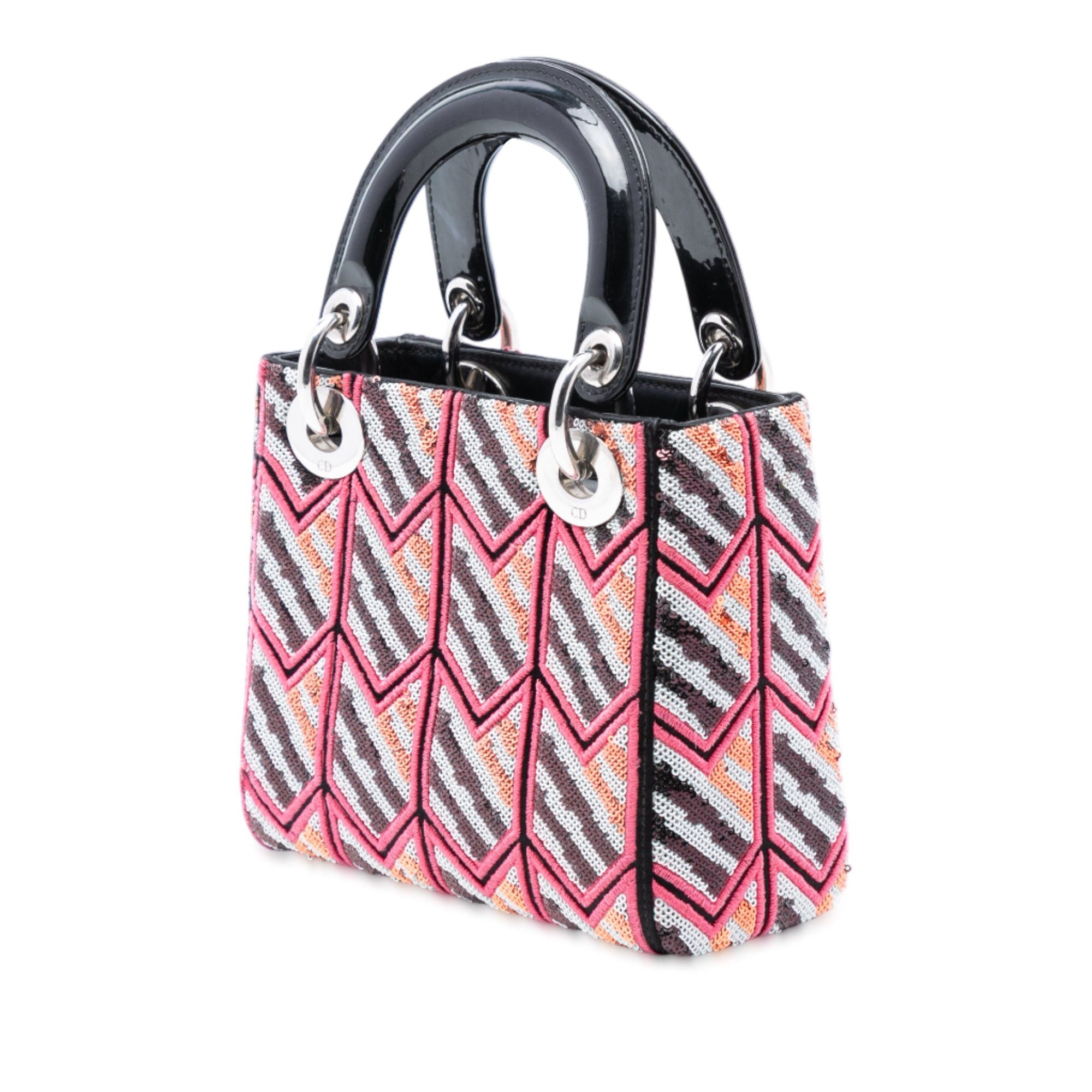 Dior Mini Patent Sequined Lady Dior Size ONE SIZE - 2 Thumbnail