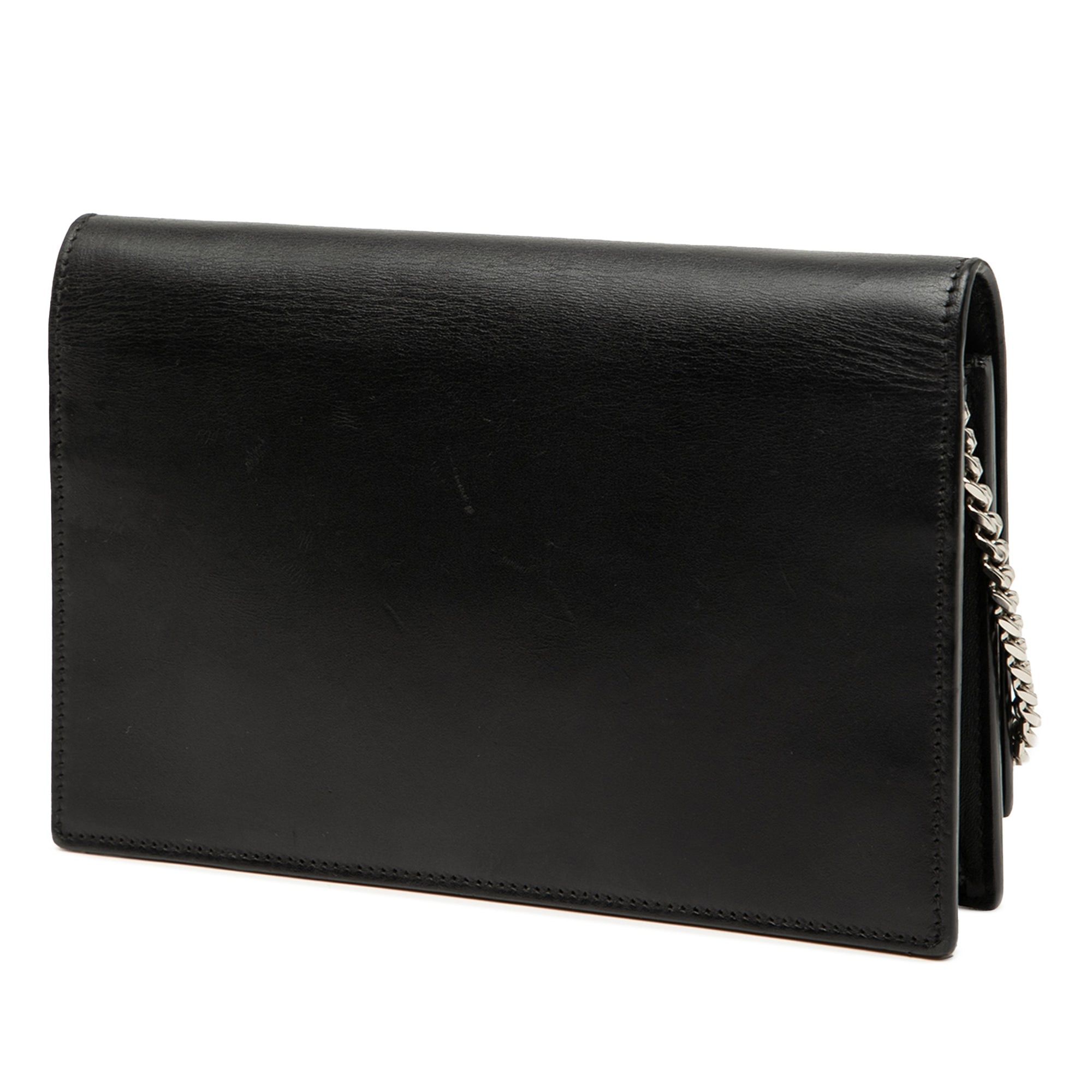 Saint Laurent Paris Calfskin Cloud Star Applique Classic Monogram Kate Tassel Wallet on Chain Size ONE SIZE - 2 Thumbnail