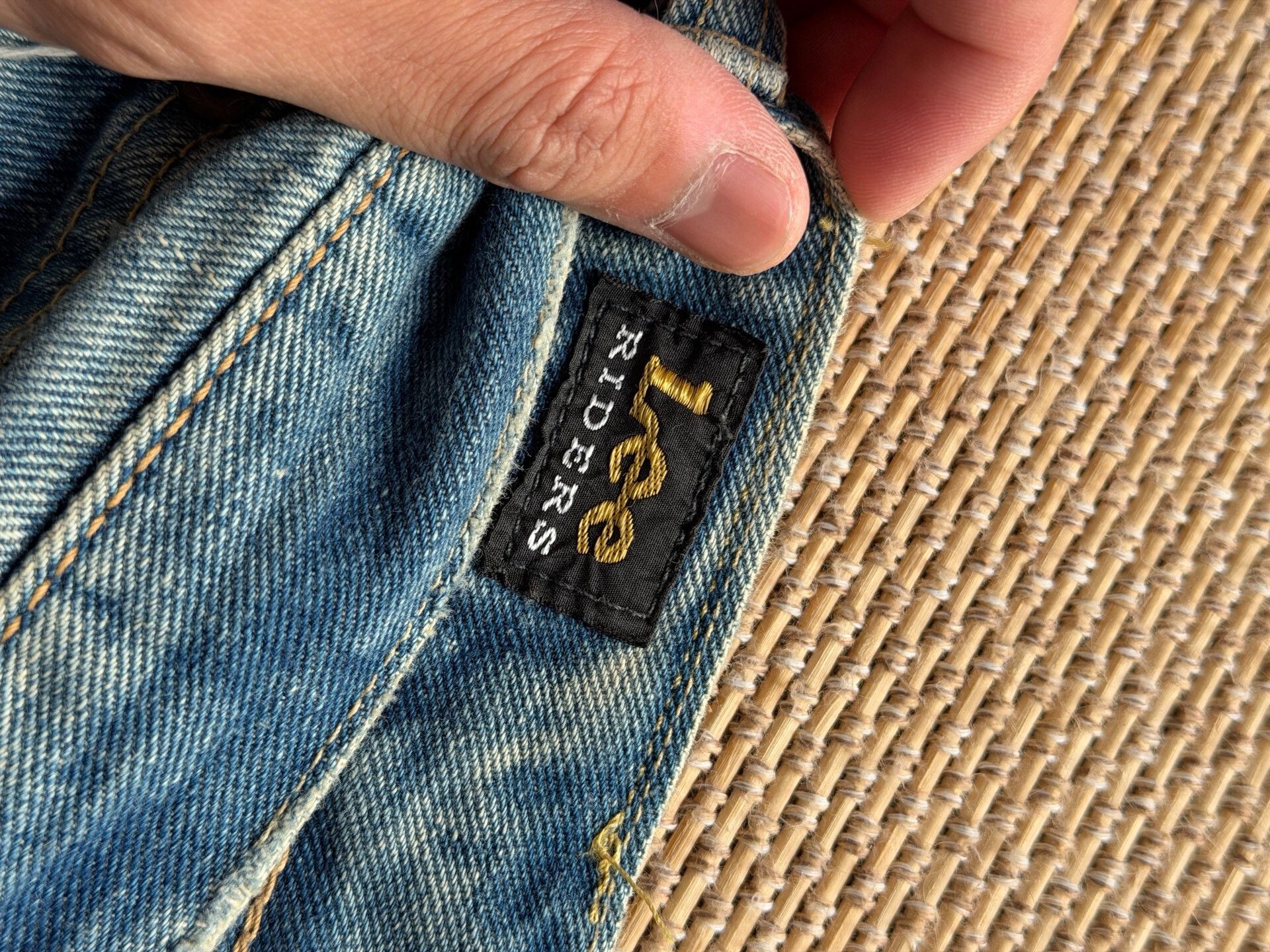Lee Lee Riders Distressed Wide-Leg Denim Jeans Size US 32 / EU 48 - 3 Thumbnail