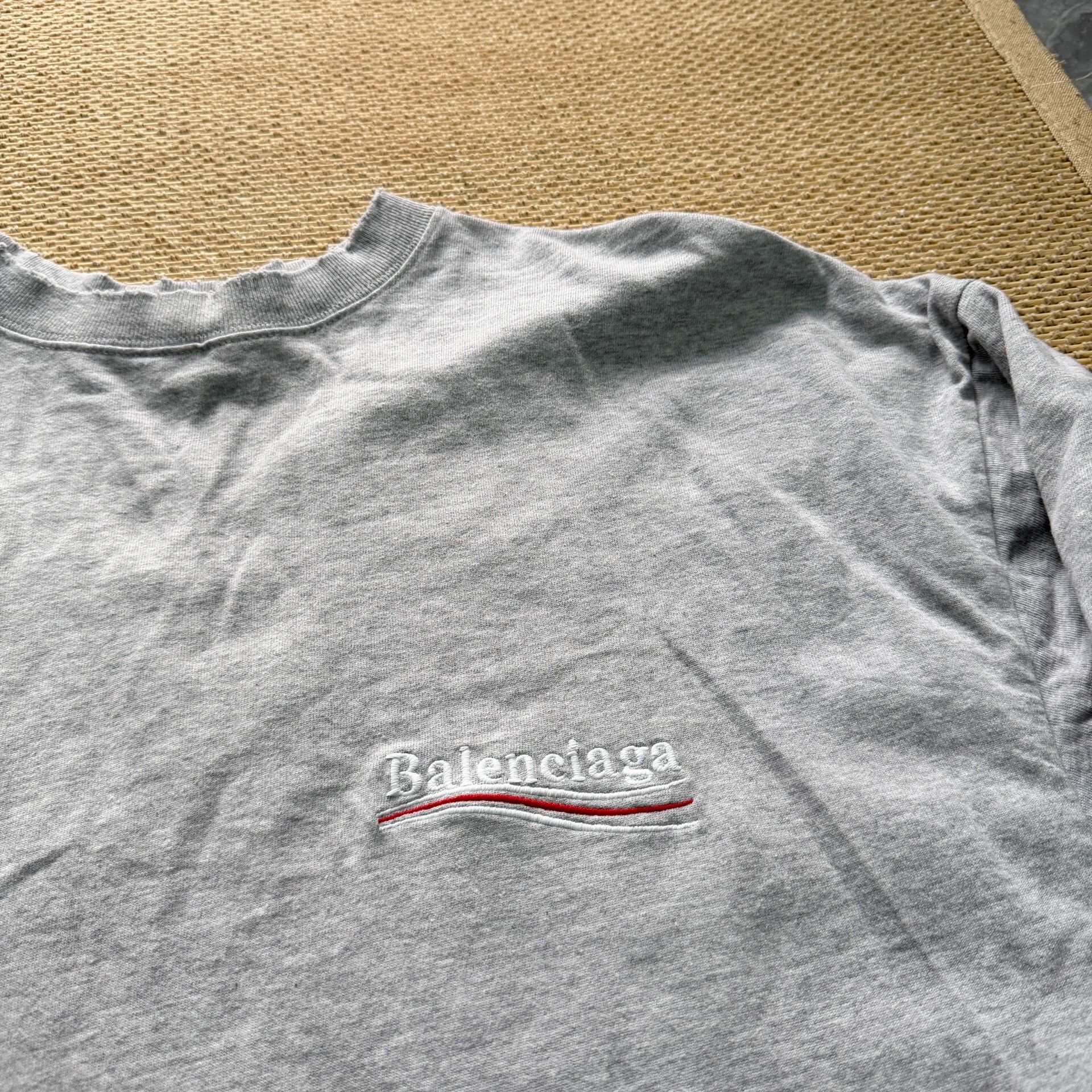 Balenciaga Balenciaga Gray Long Sleeve Shirt Size US XS / EU 42 / 0 - 3 Thumbnail