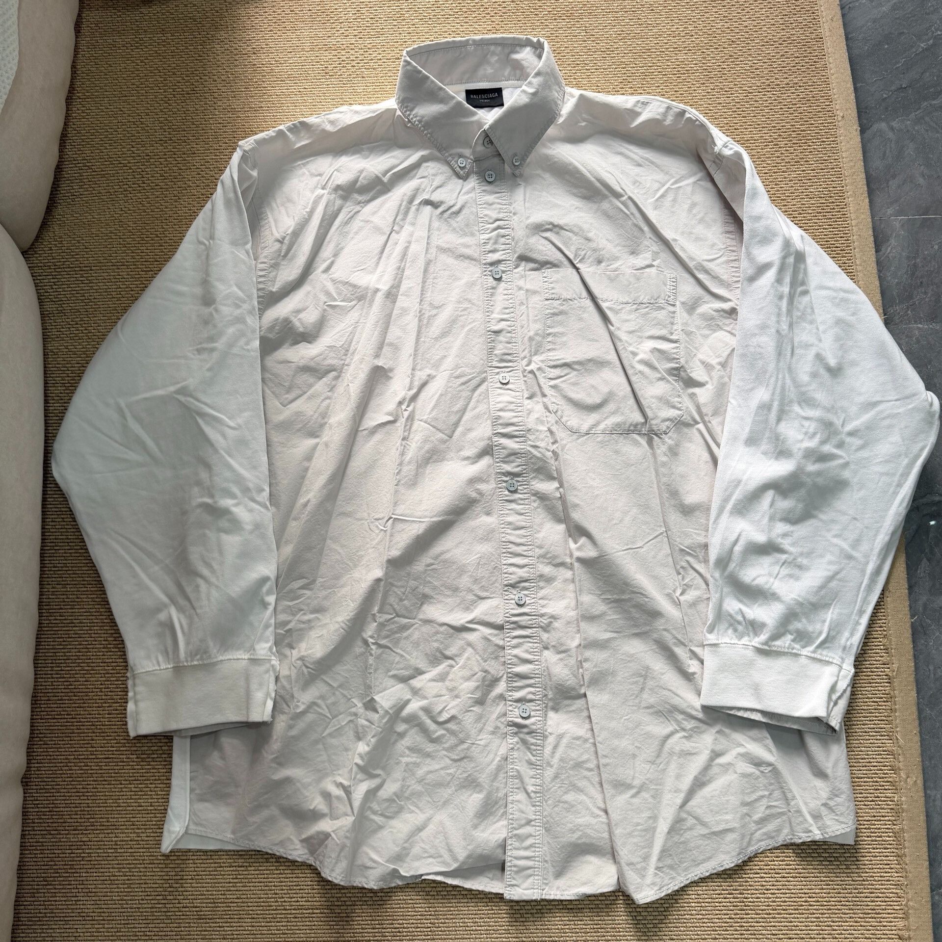 Balenciaga Balenciaga Two-tone Long Sleeve Shirt Size US M / EU 48-50 / 2 - 2 Thumbnail
