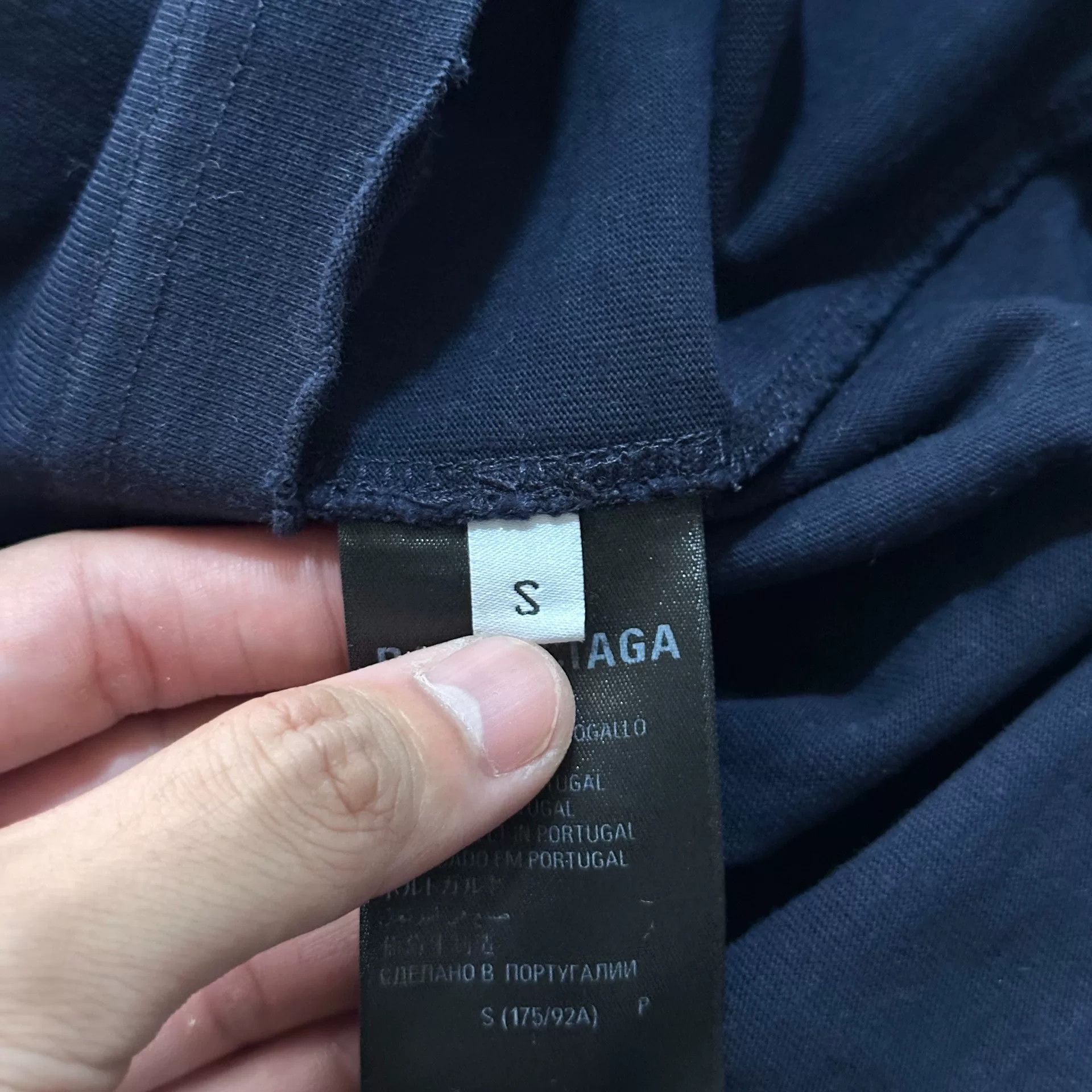Balenciaga Balenciaga Distressed Blue Short Sleeve Tee Size US S / EU 44-46 / 1 - 6 Thumbnail