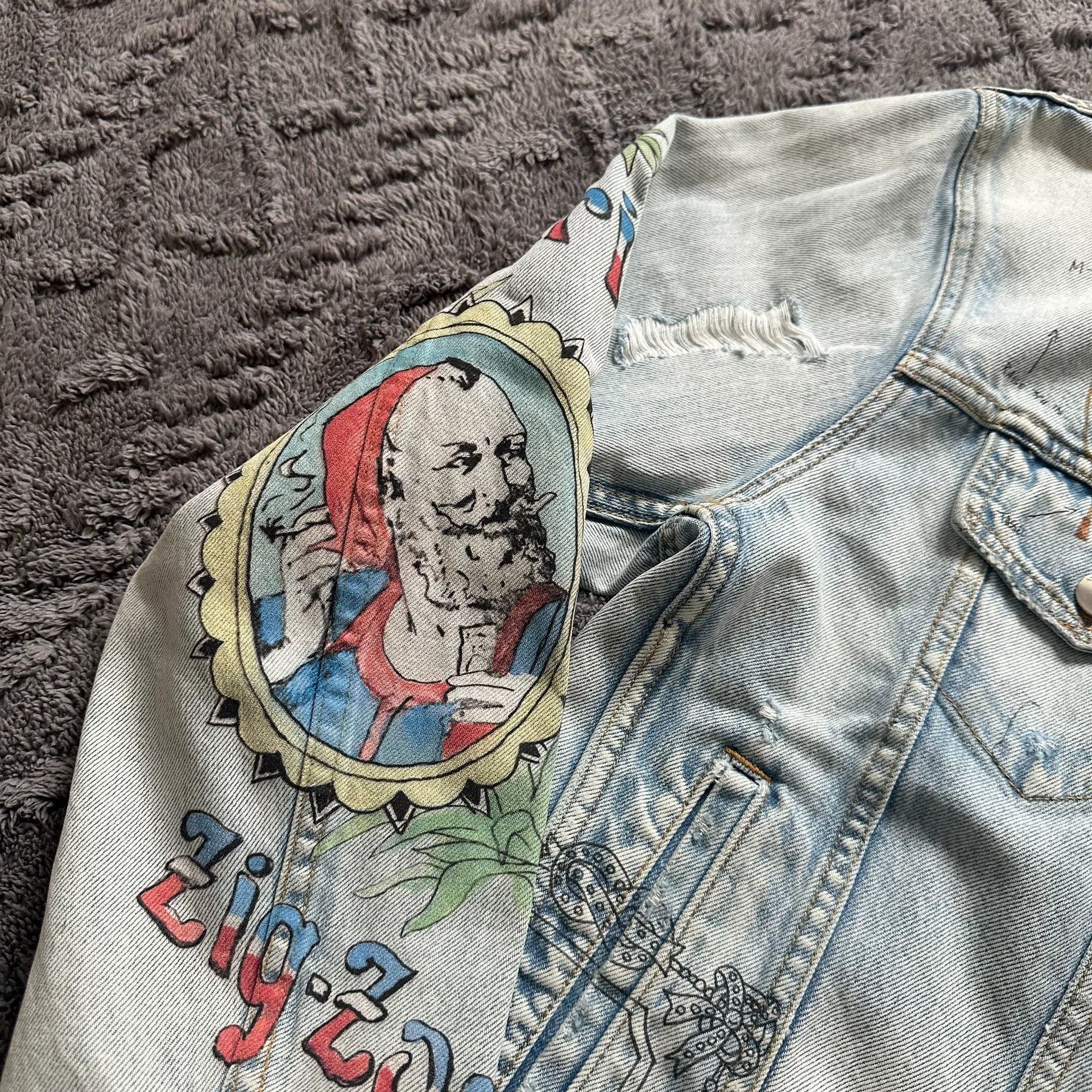 Amiri Amiri Artist Edition Graffiti Denim Jacket Size US L / EU 52-54 / 3 - 6 Thumbnail