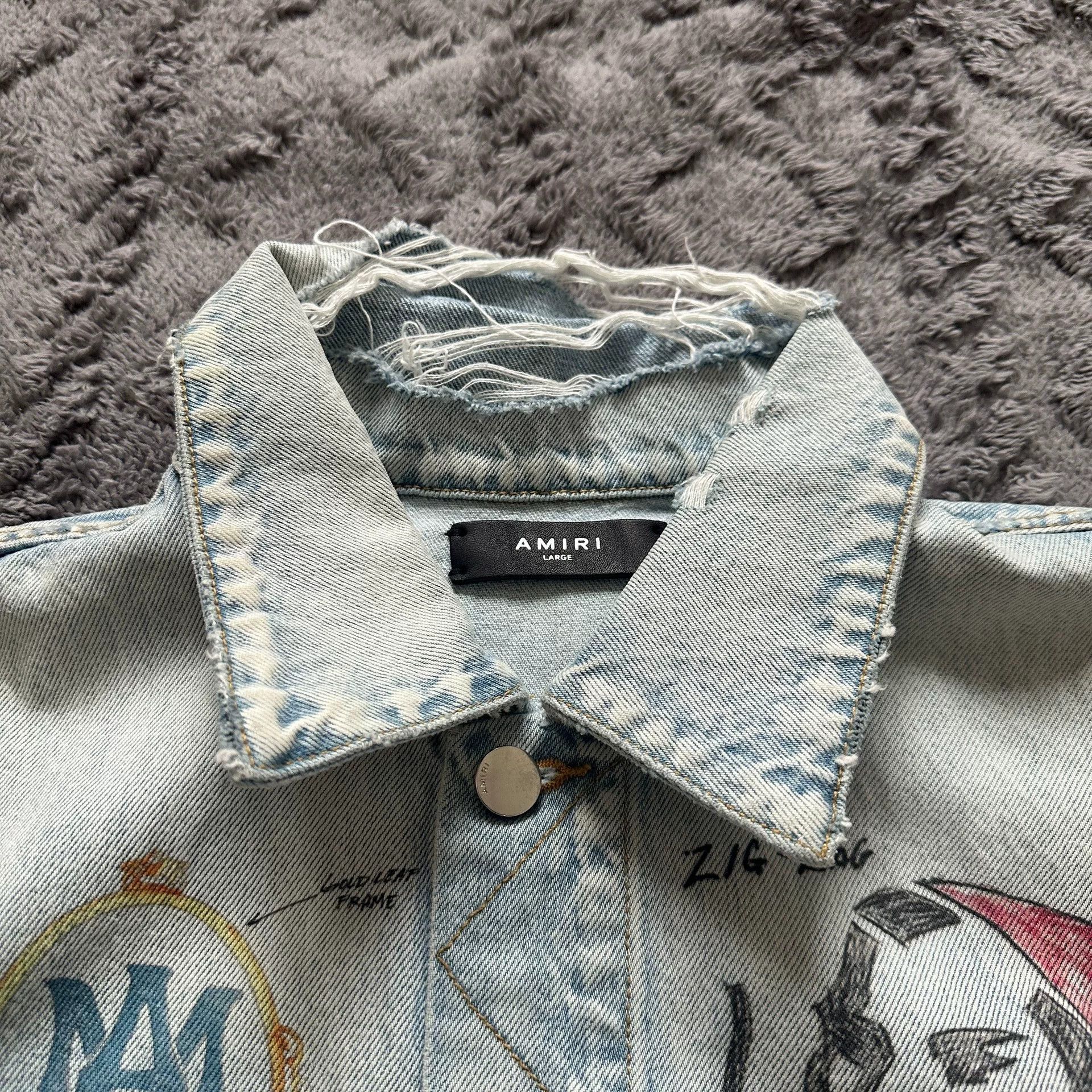 Amiri Amiri Artist Edition Graffiti Denim Jacket Size US L / EU 52-54 / 3 - 3 Thumbnail